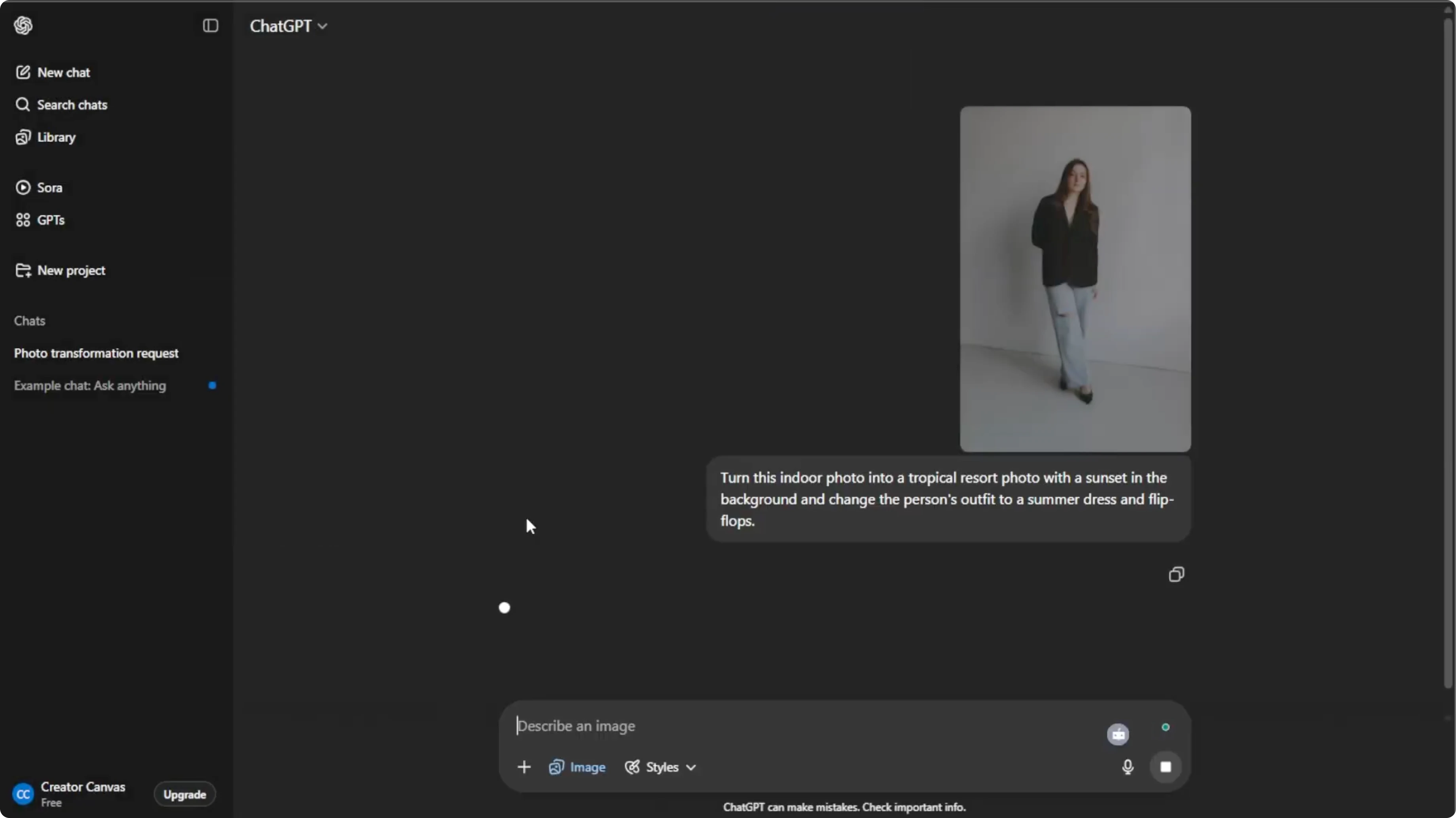 Screenshot from How to Generate Realistic Vacation Portraits with AI? at 76s