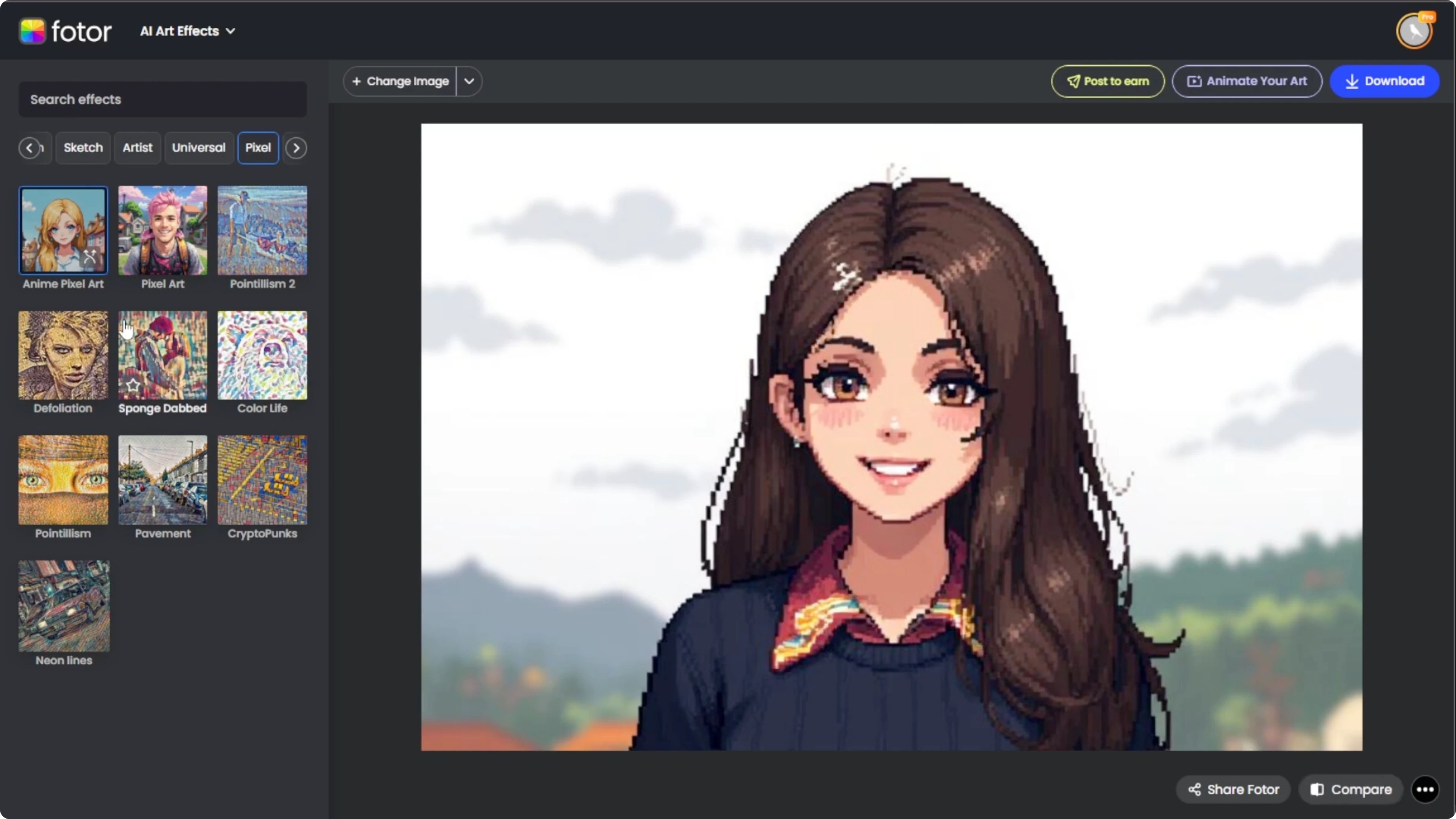 Screenshot from How to Visualize Yourself as a Pixelized Character with AI? at 142s
