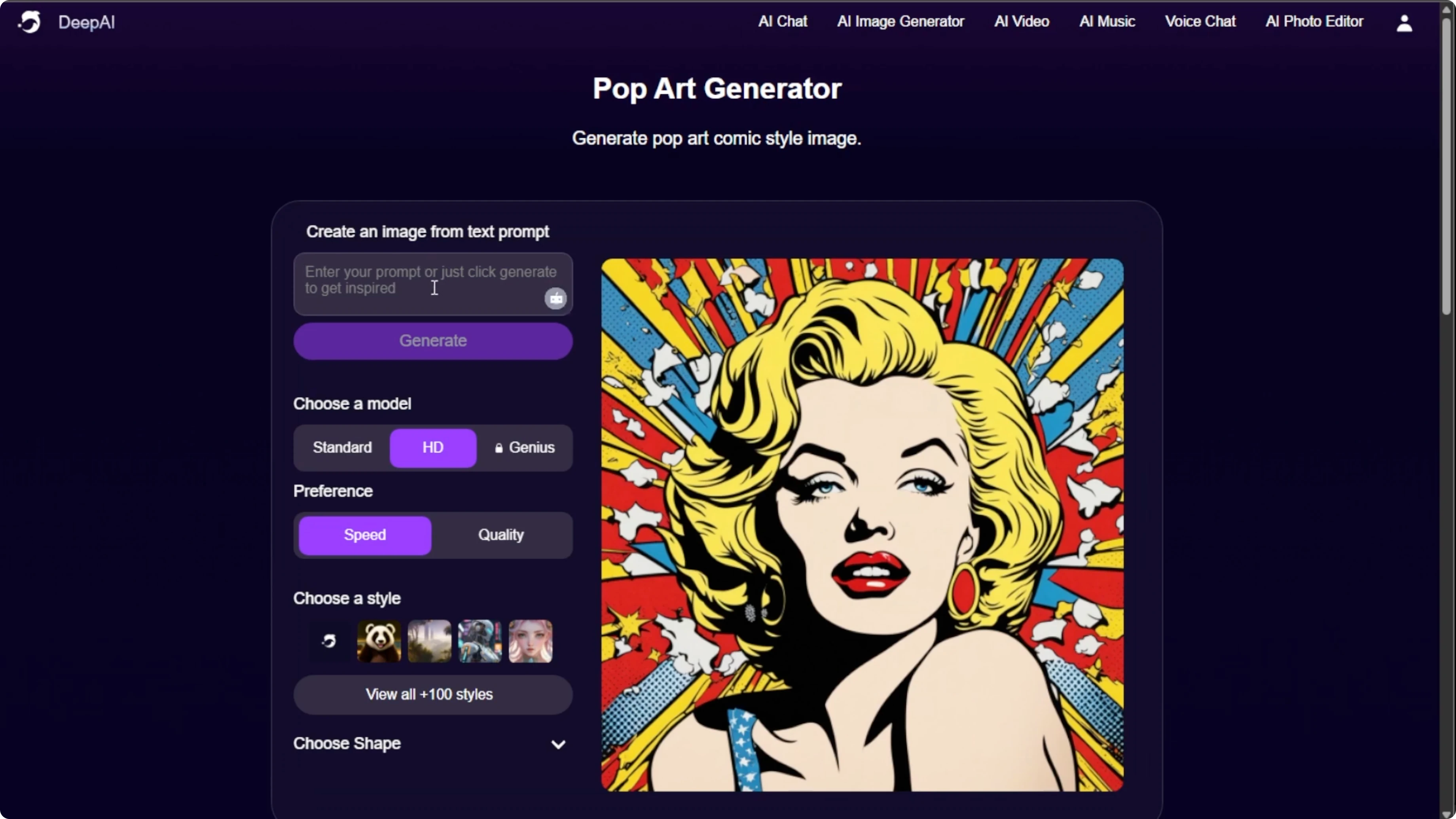 Screenshot from How to Turn Your Pop Art Ideas Into Reality with AI? at 20s