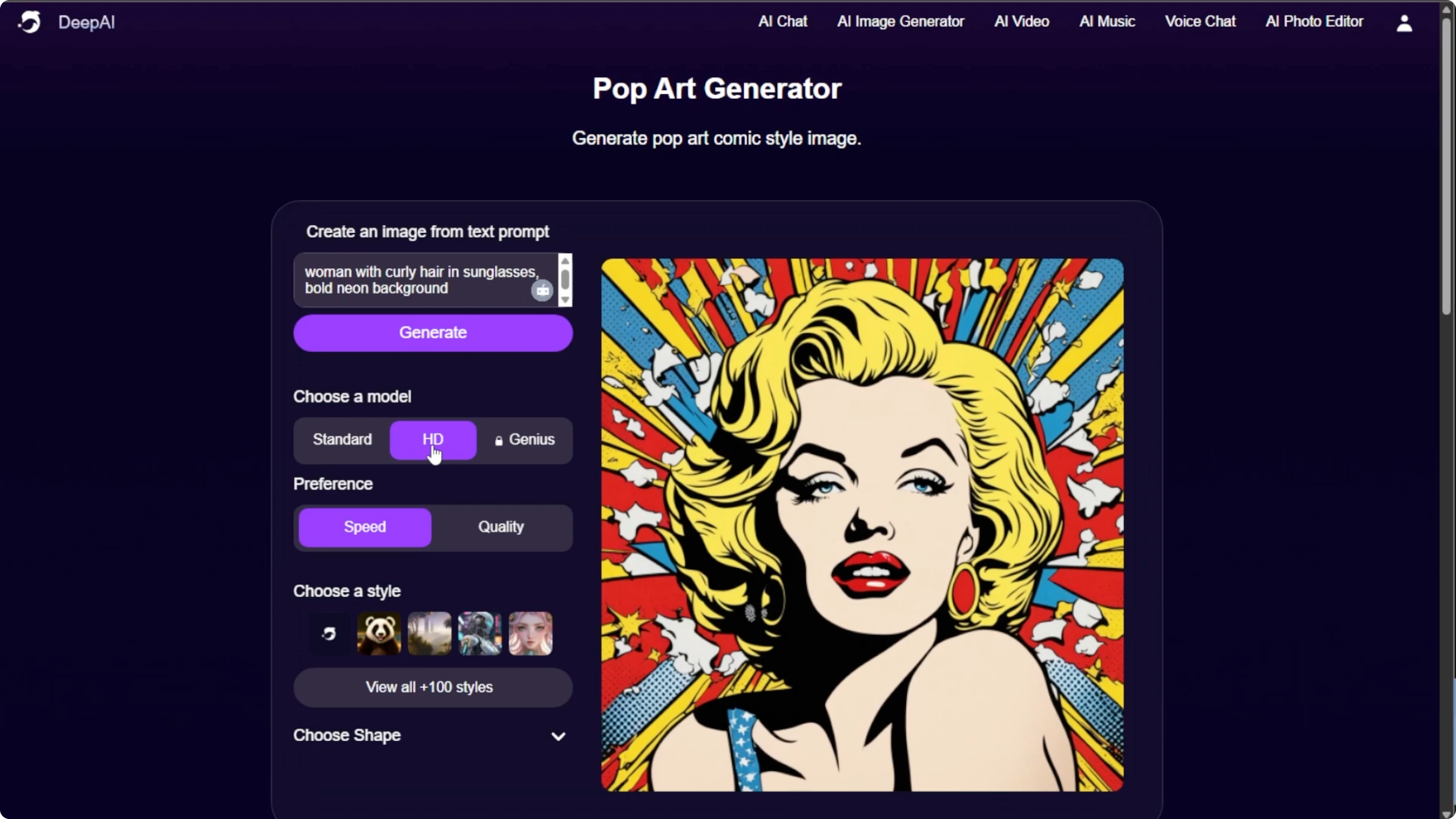 Screenshot from How to Turn Your Pop Art Ideas Into Reality with AI? at 55s