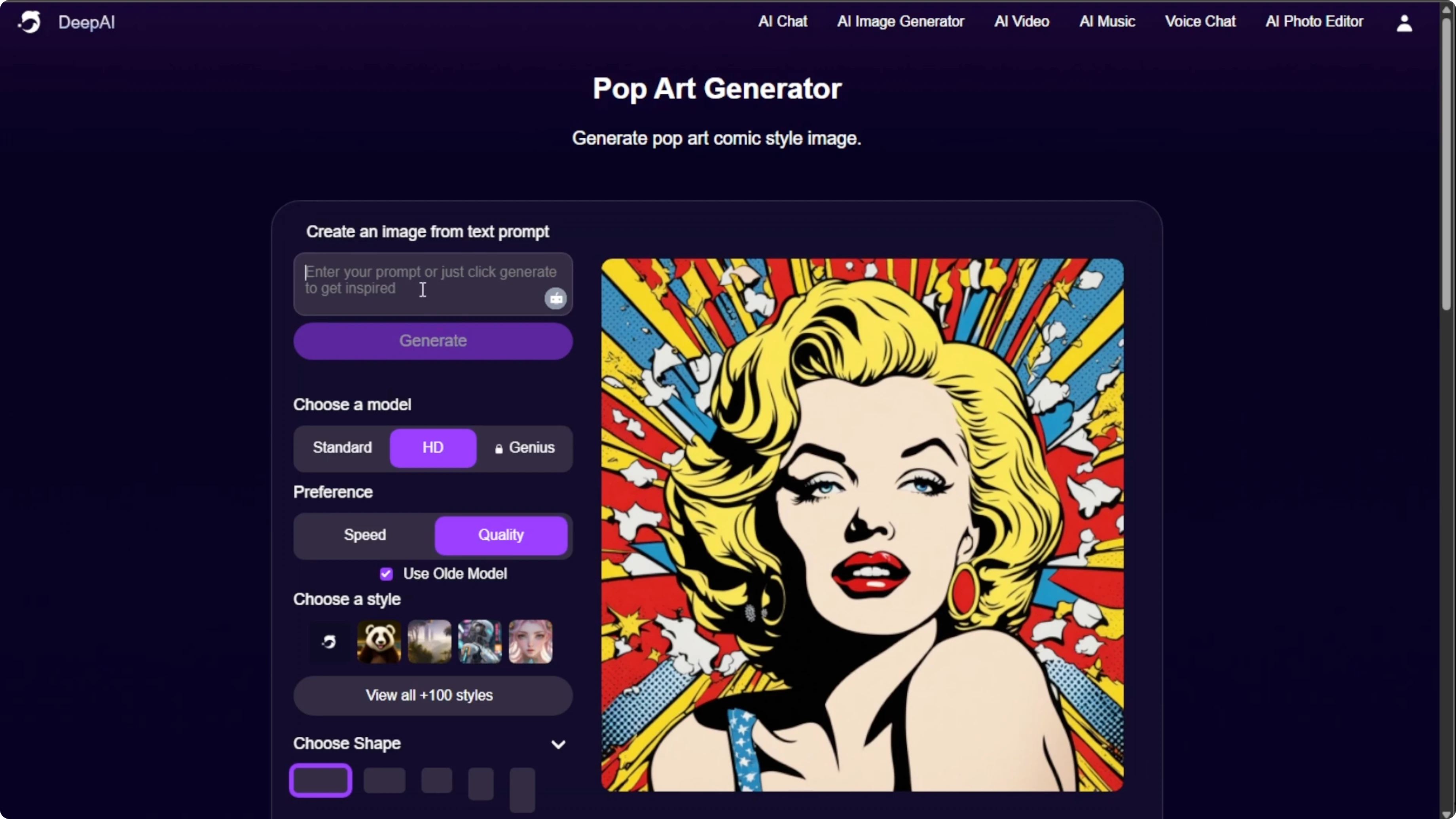 Screenshot from How to Turn Your Pop Art Ideas Into Reality with AI? at 89s