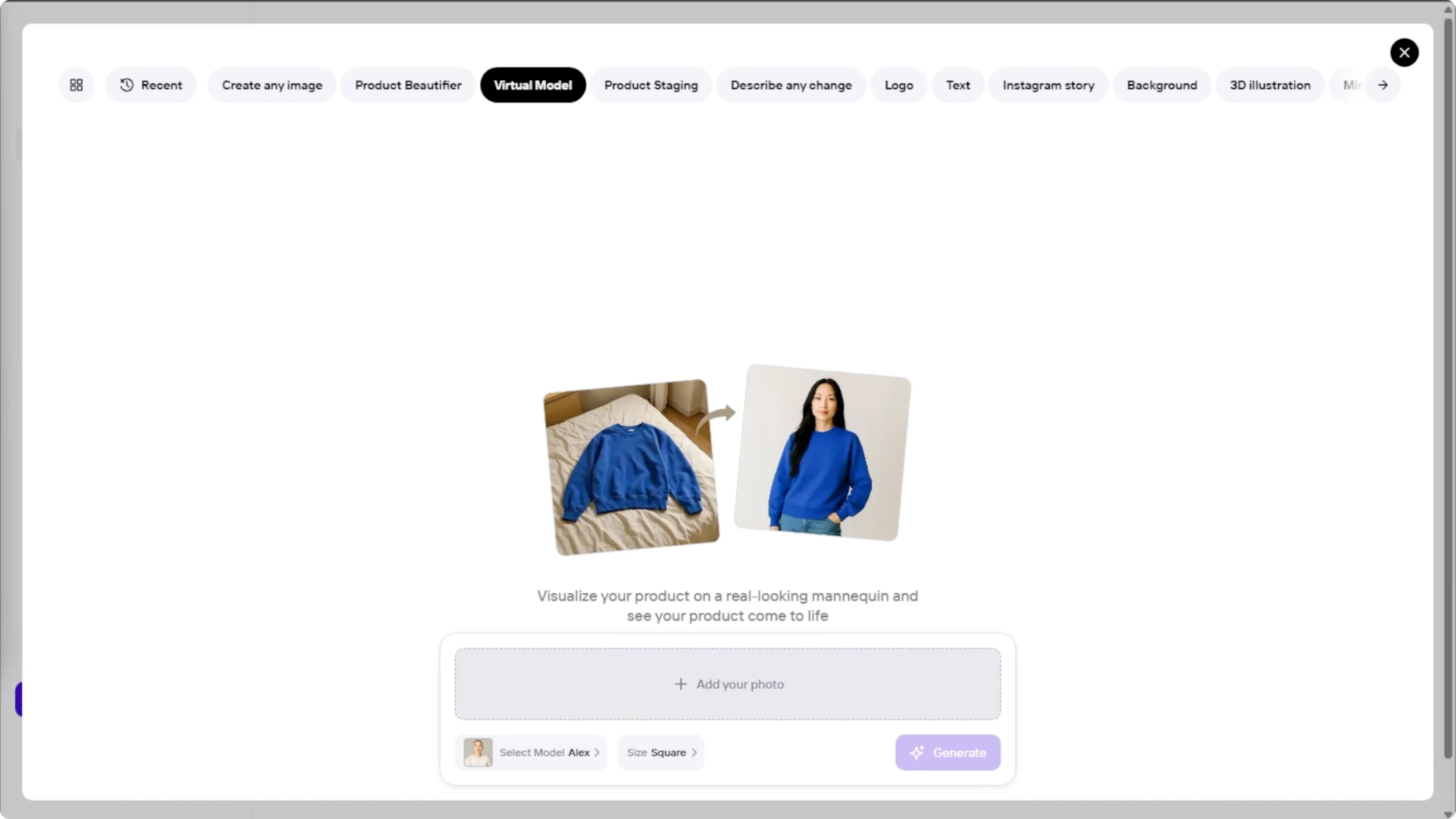Screenshot from How to Showcase Outfits Digitally by Generating a Virtual Model with AI? at 50s
