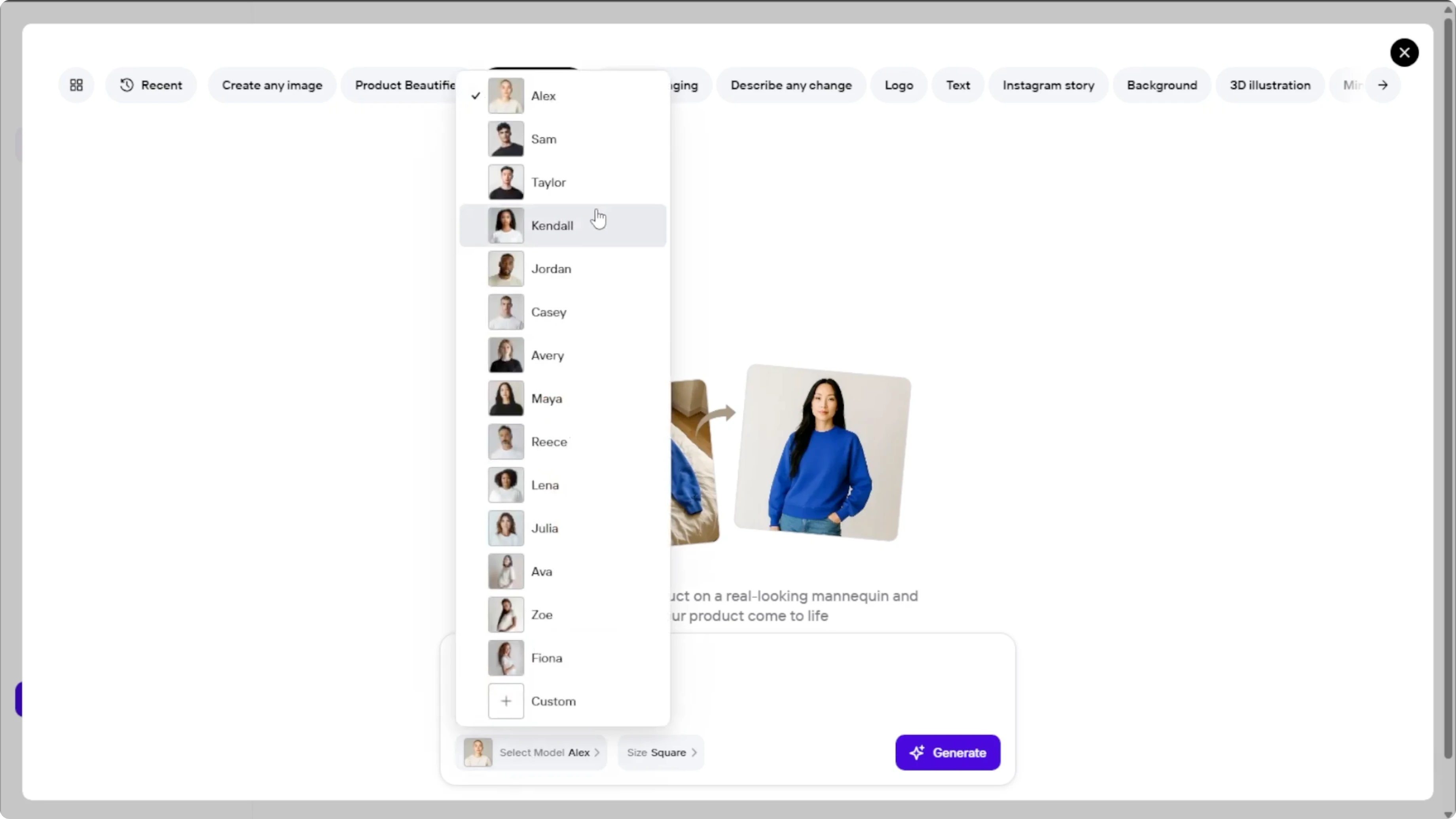 Screenshot from How to Showcase Outfits Digitally by Generating a Virtual Model with AI? at 68s