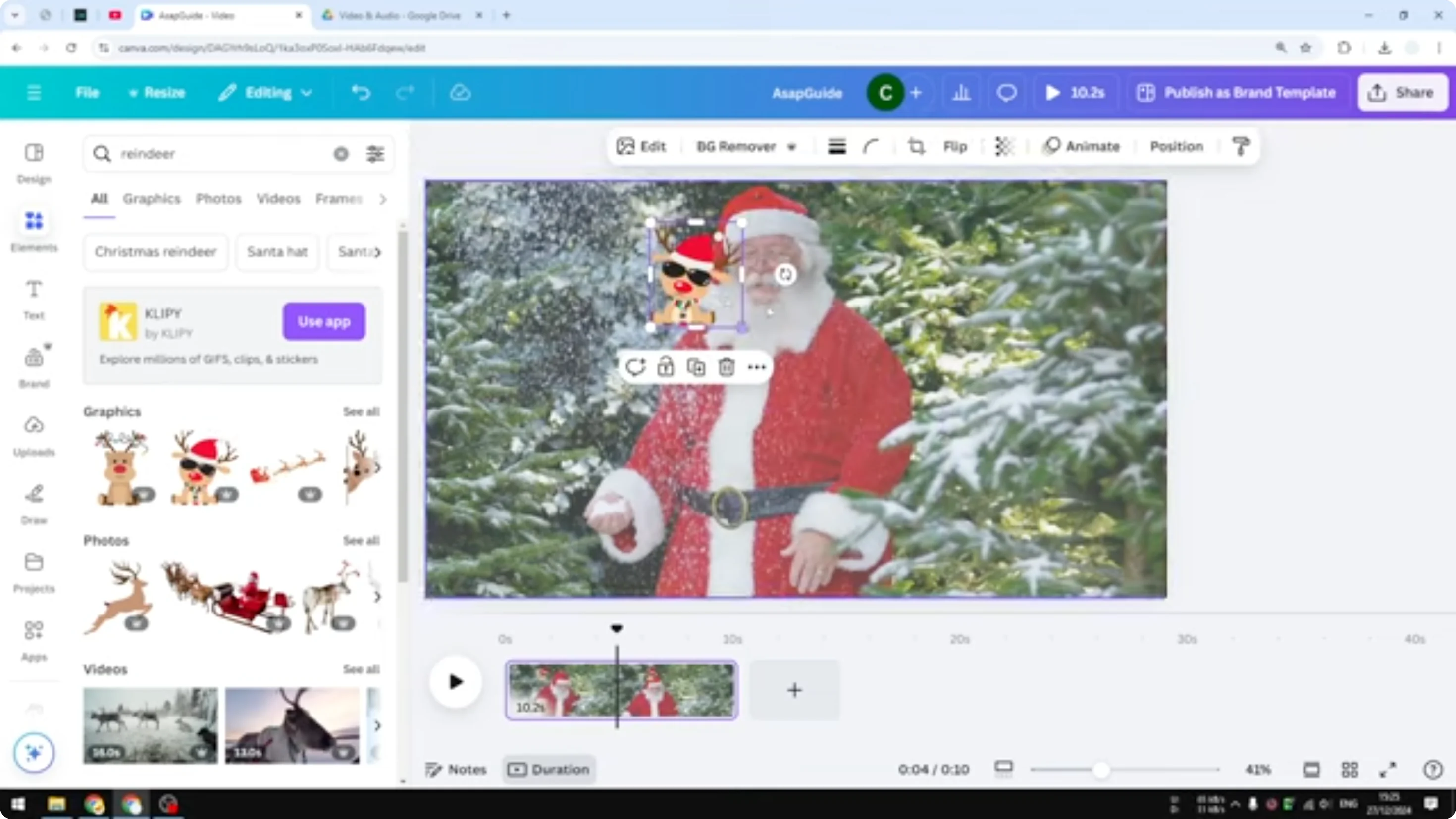 Screenshot from How to Layer Video Clips in Canva at 152s