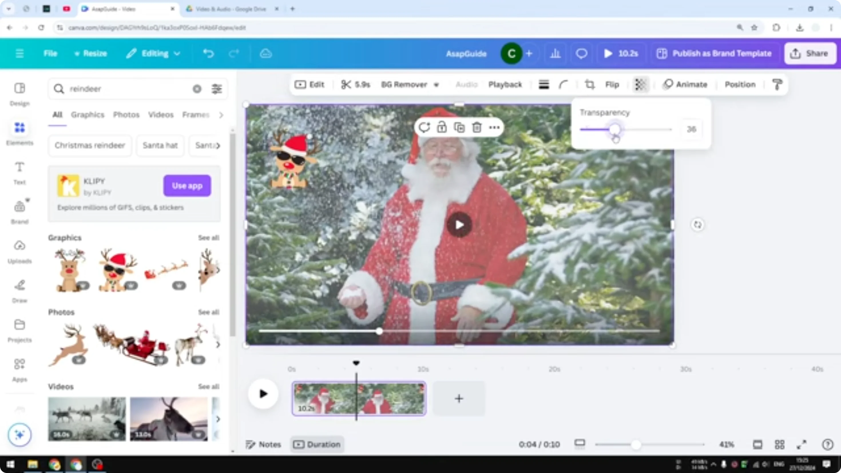 Screenshot from How to Layer Video Clips in Canva at 162s