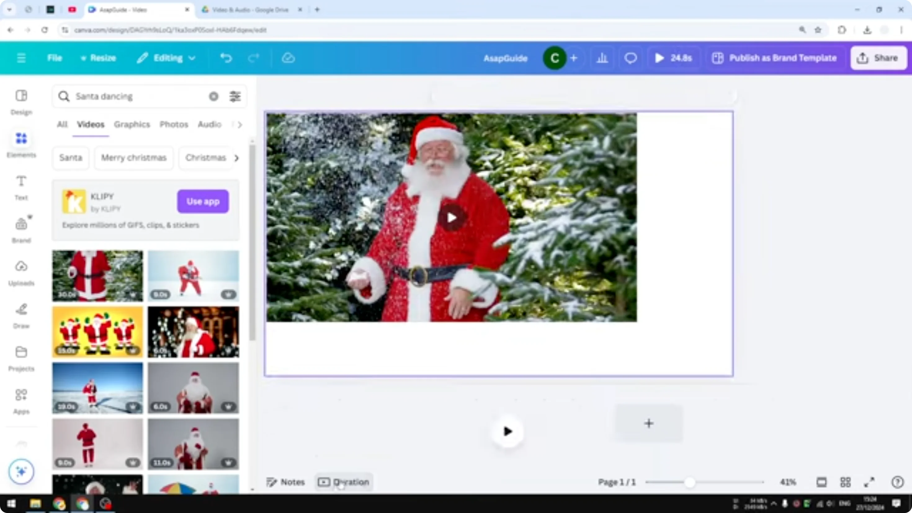 Screenshot from How to Layer Video Clips in Canva at 68s