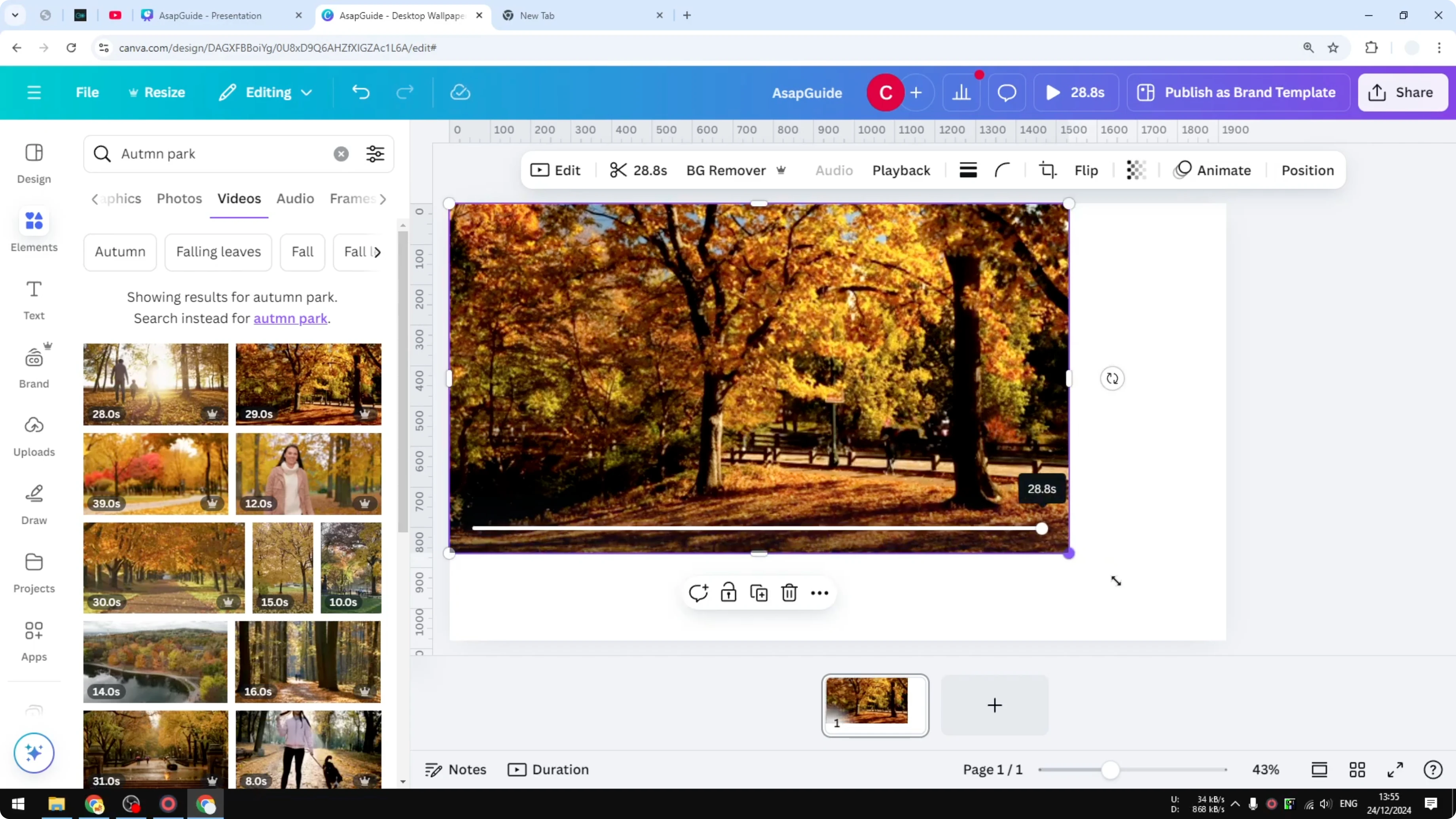 Screenshot from How to Make Video Transparent in Canva at 49s