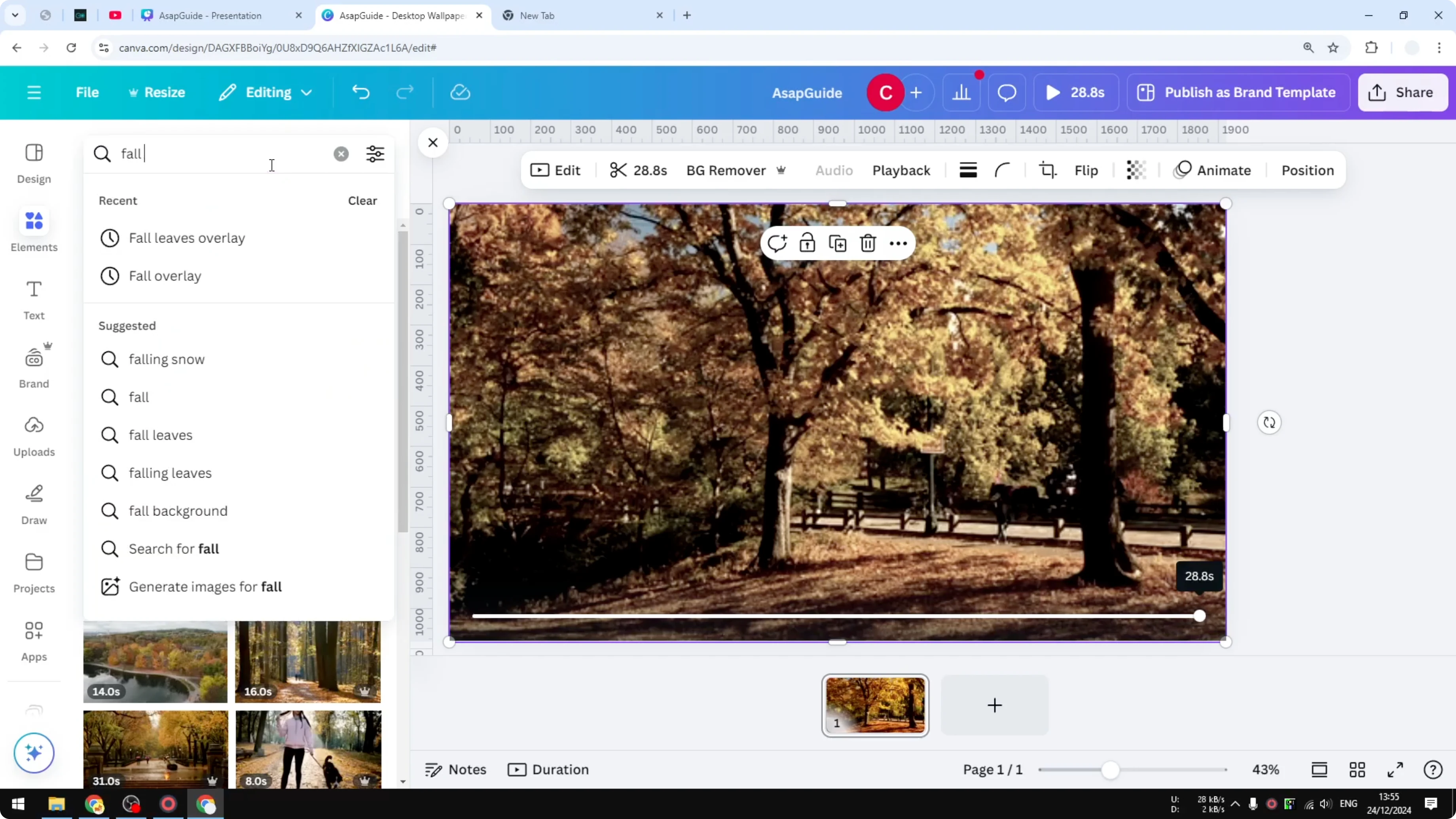 Screenshot from How to Make Video Transparent in Canva at 55s