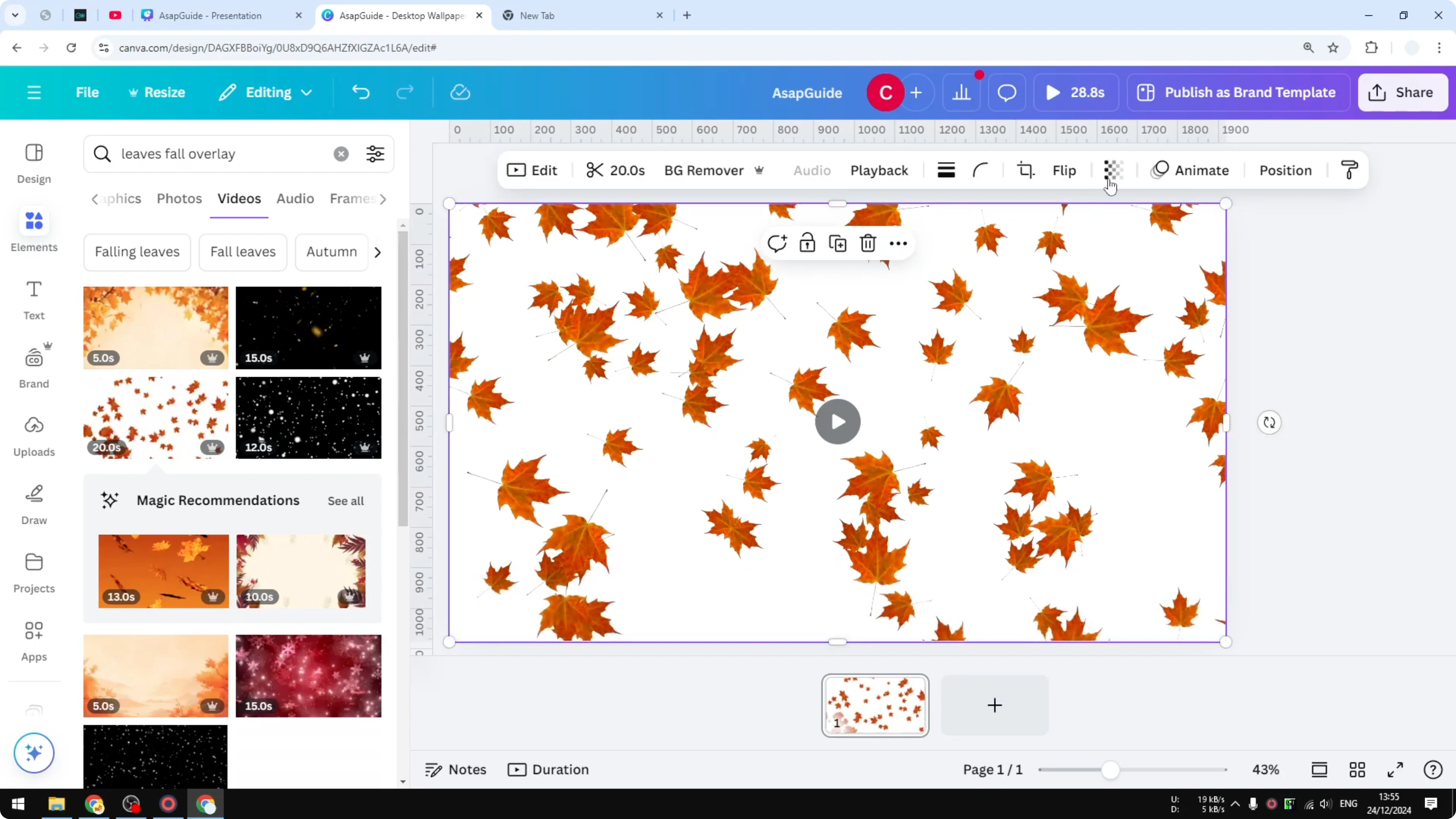 Screenshot from How to Make Video Transparent in Canva at 94s