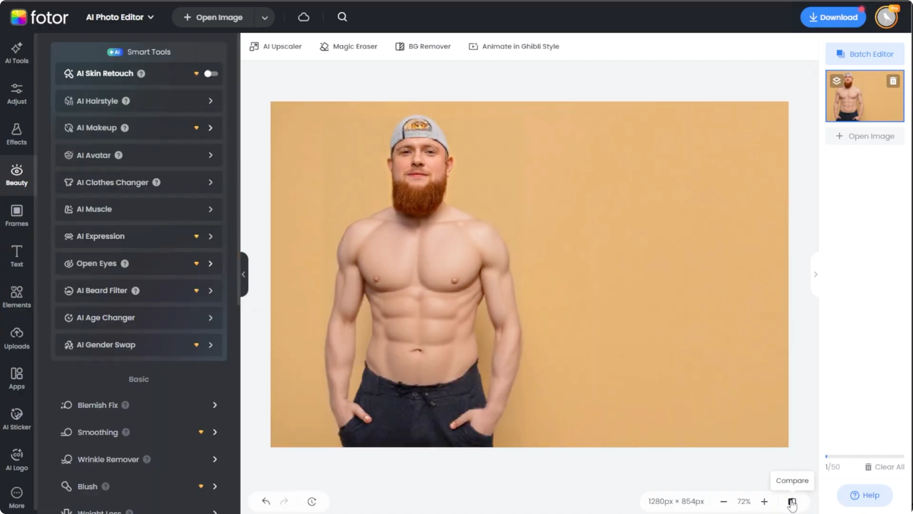 Screenshot from How to Build Muscle Visually and Enhance Your Body Tone with AI? at 99s