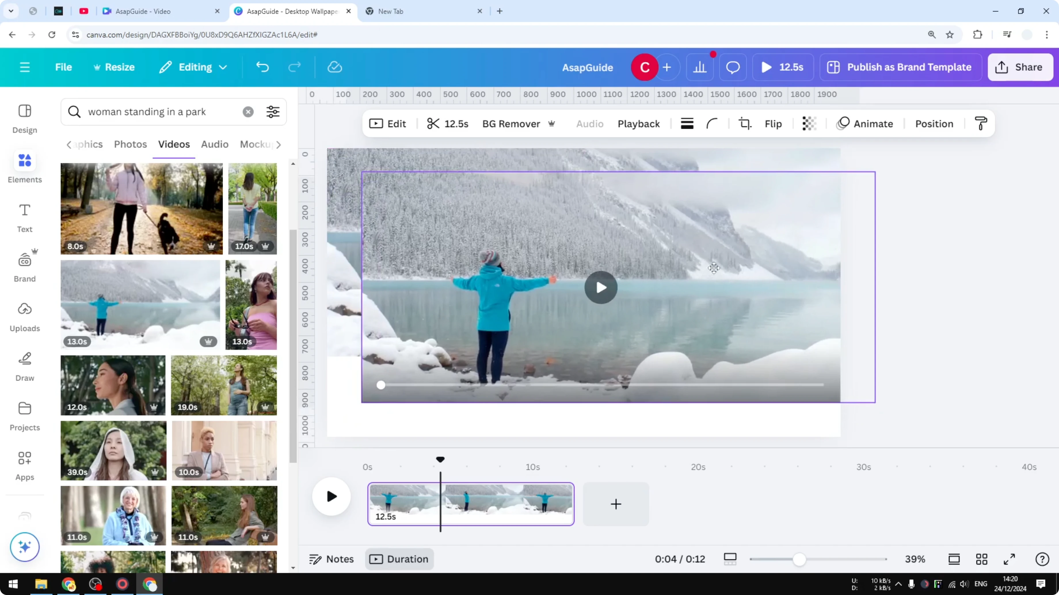 Screenshot from How to Mirror Video in Canva at 50s