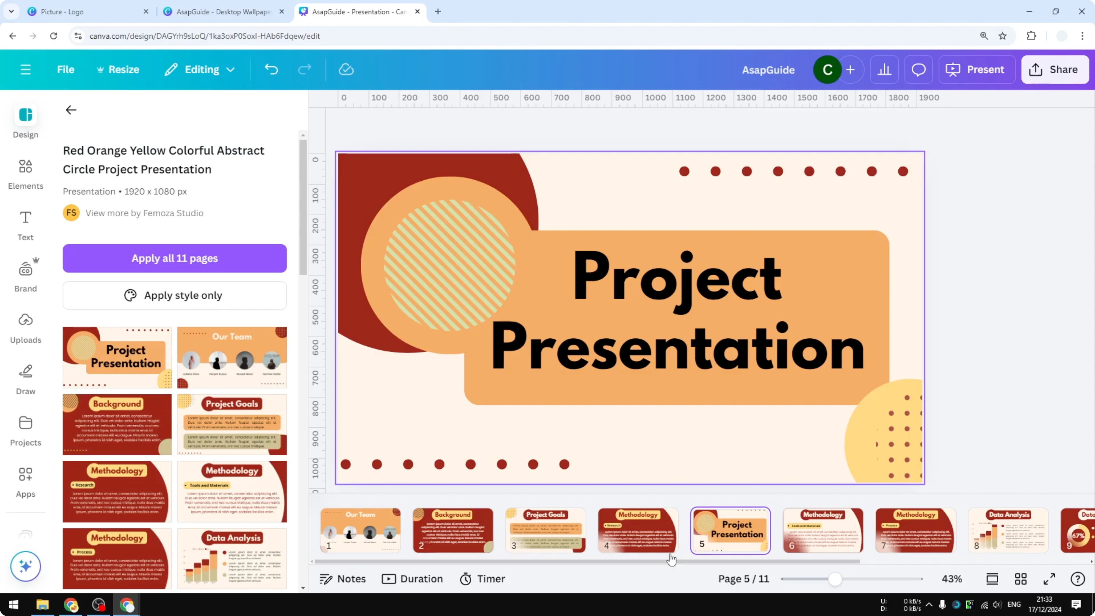 Screenshot from How to Rearrange Pages in Canva with Drag and Drop at 74s