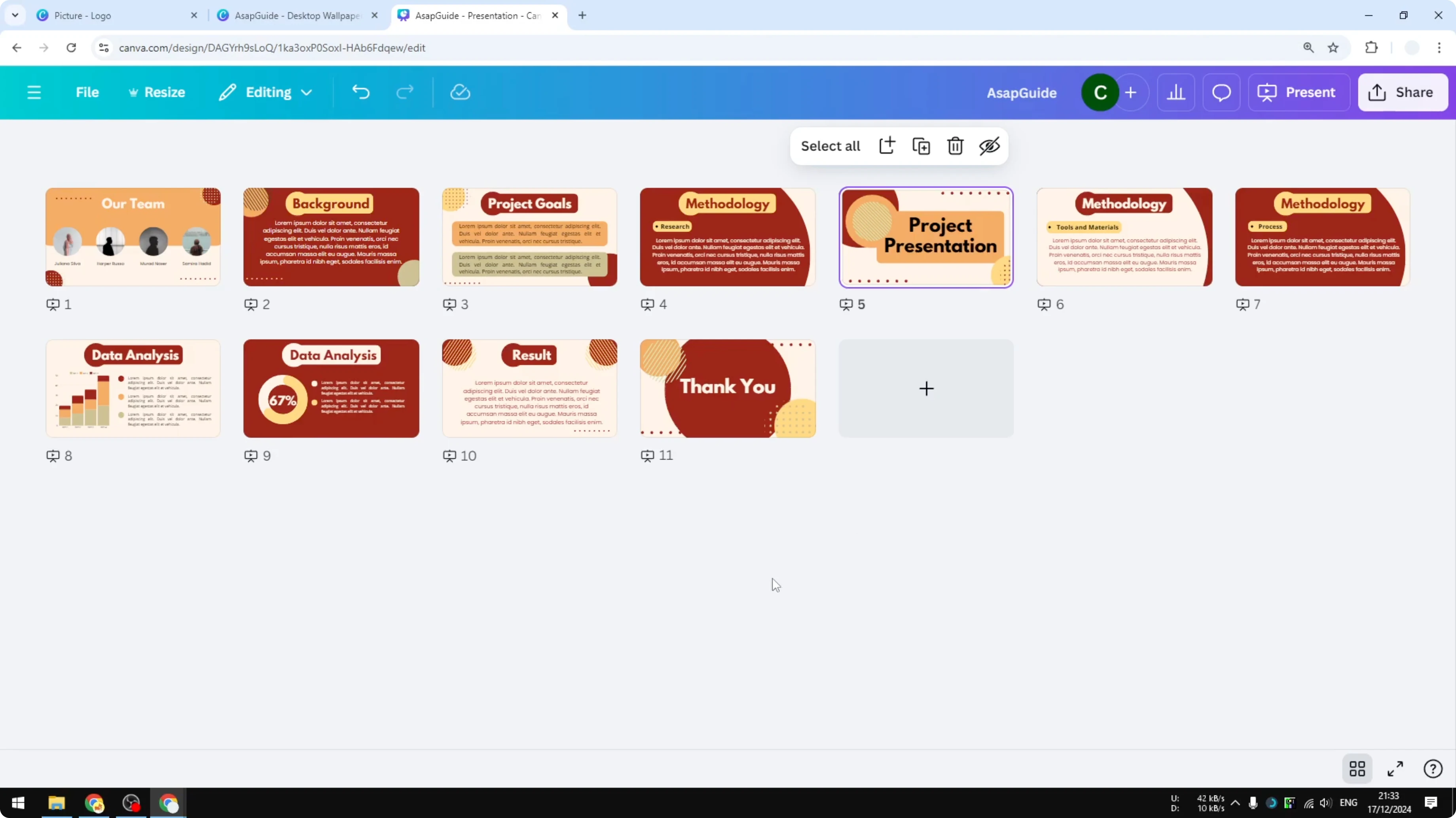 Screenshot from How to Rearrange Pages in Canva with Drag and Drop at 85s