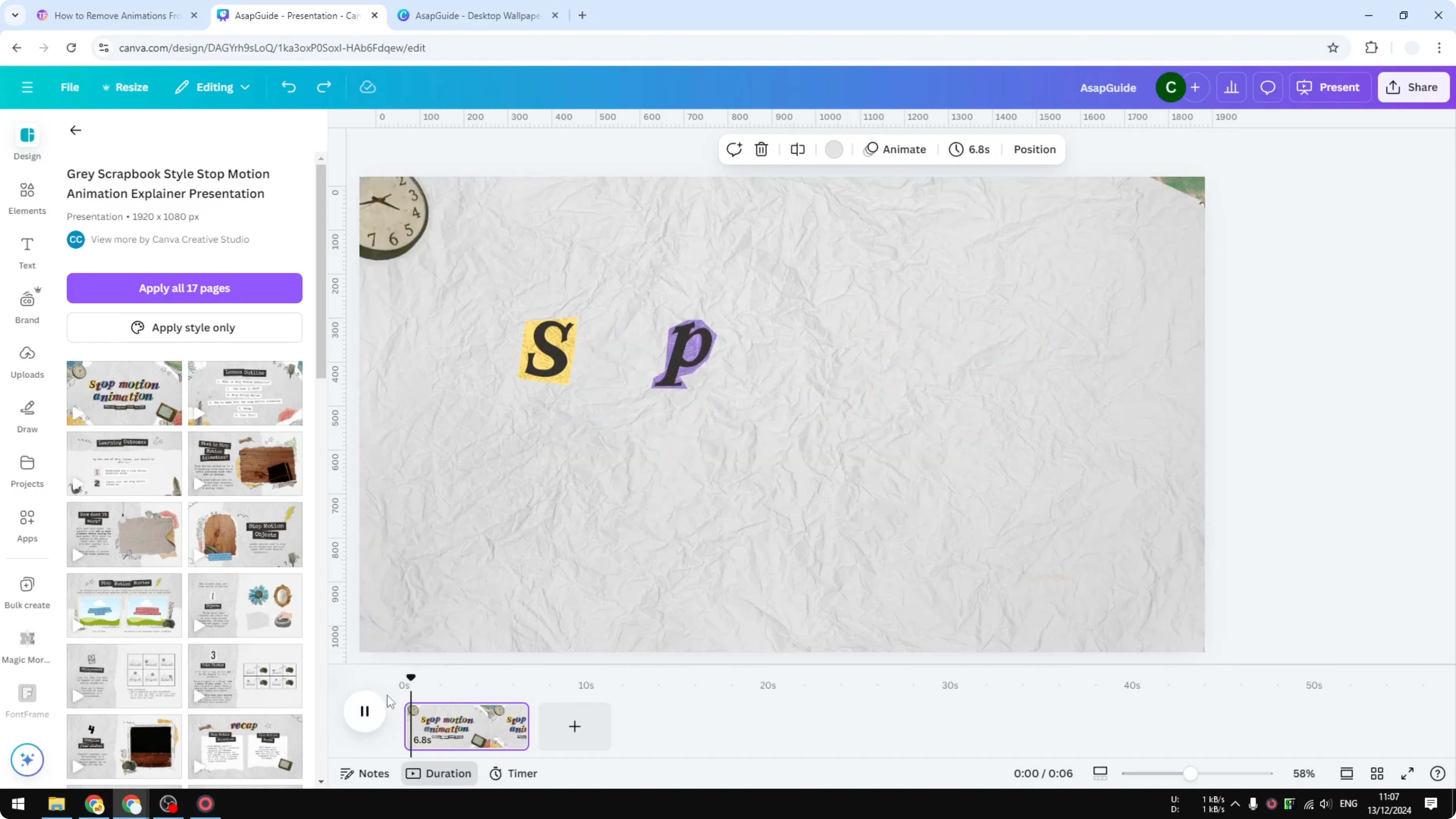 Screenshot from How to Remove Animations From Canva at 27s