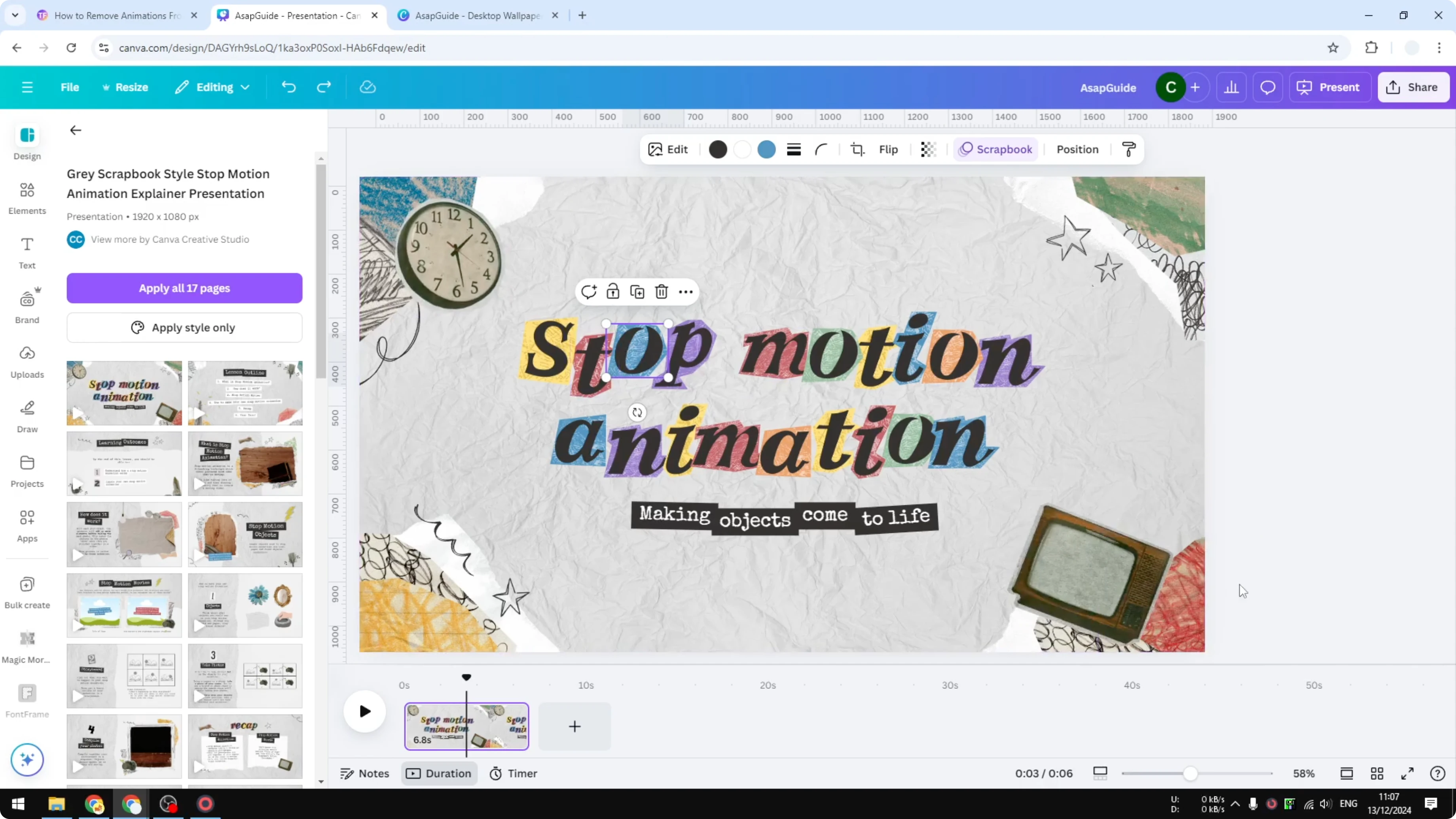 Screenshot from How to Remove Animations From Canva at 45s