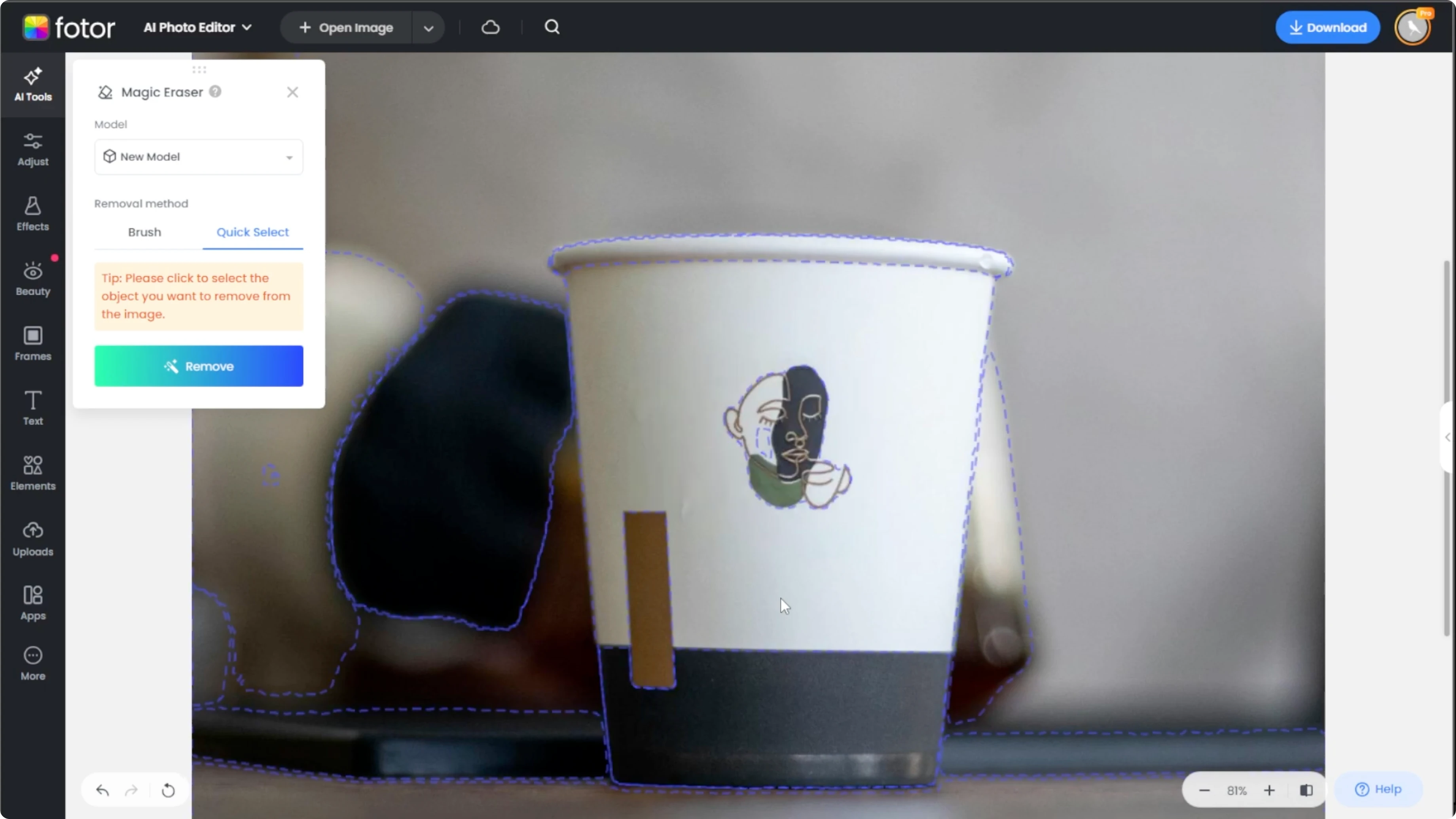 Screenshot from How to Clean and Erase Logos from Your Images with AI? at 100s
