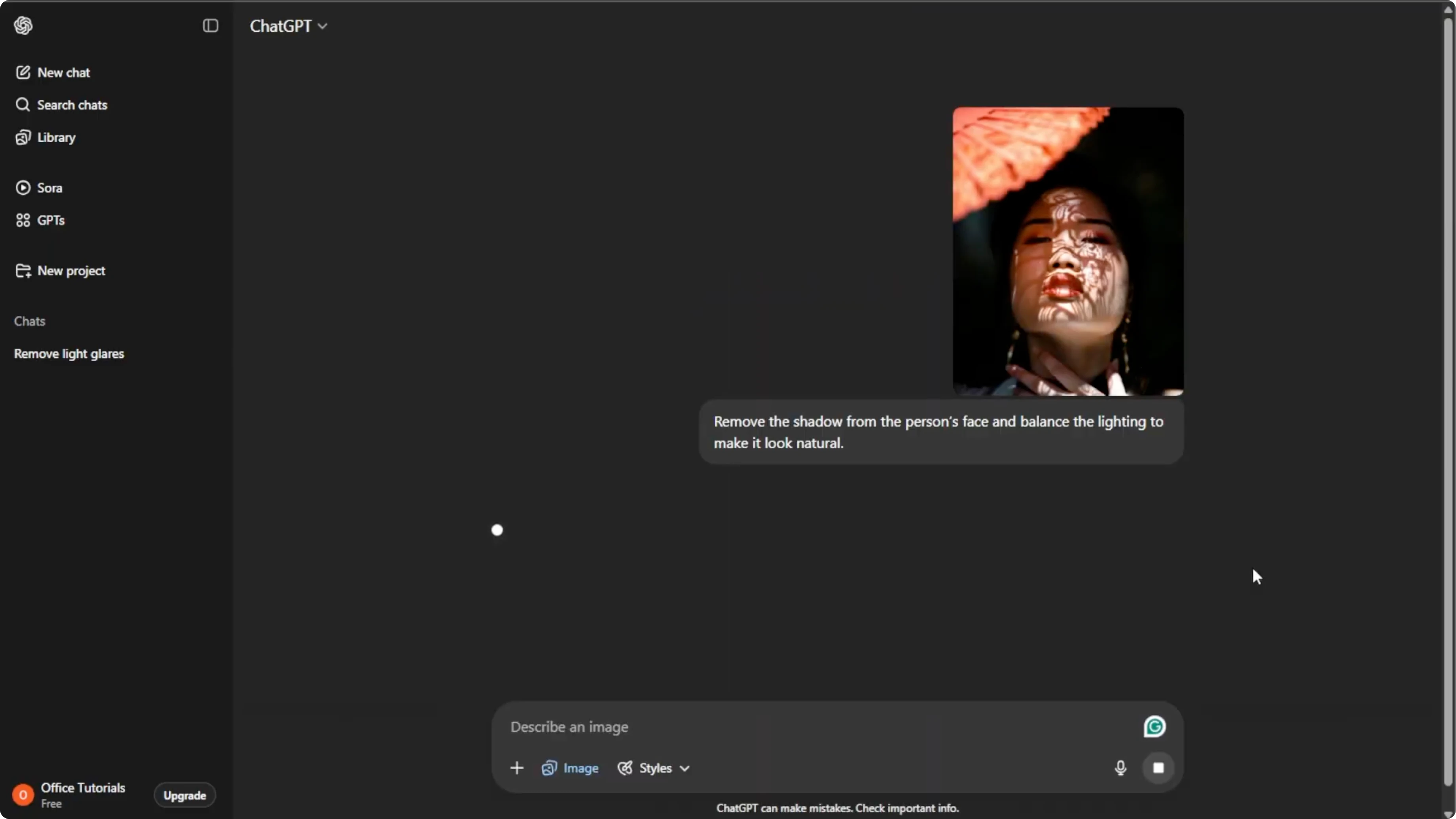 Screenshot from How to Remove Unwanted Shadows from Photos with AI? at 76s