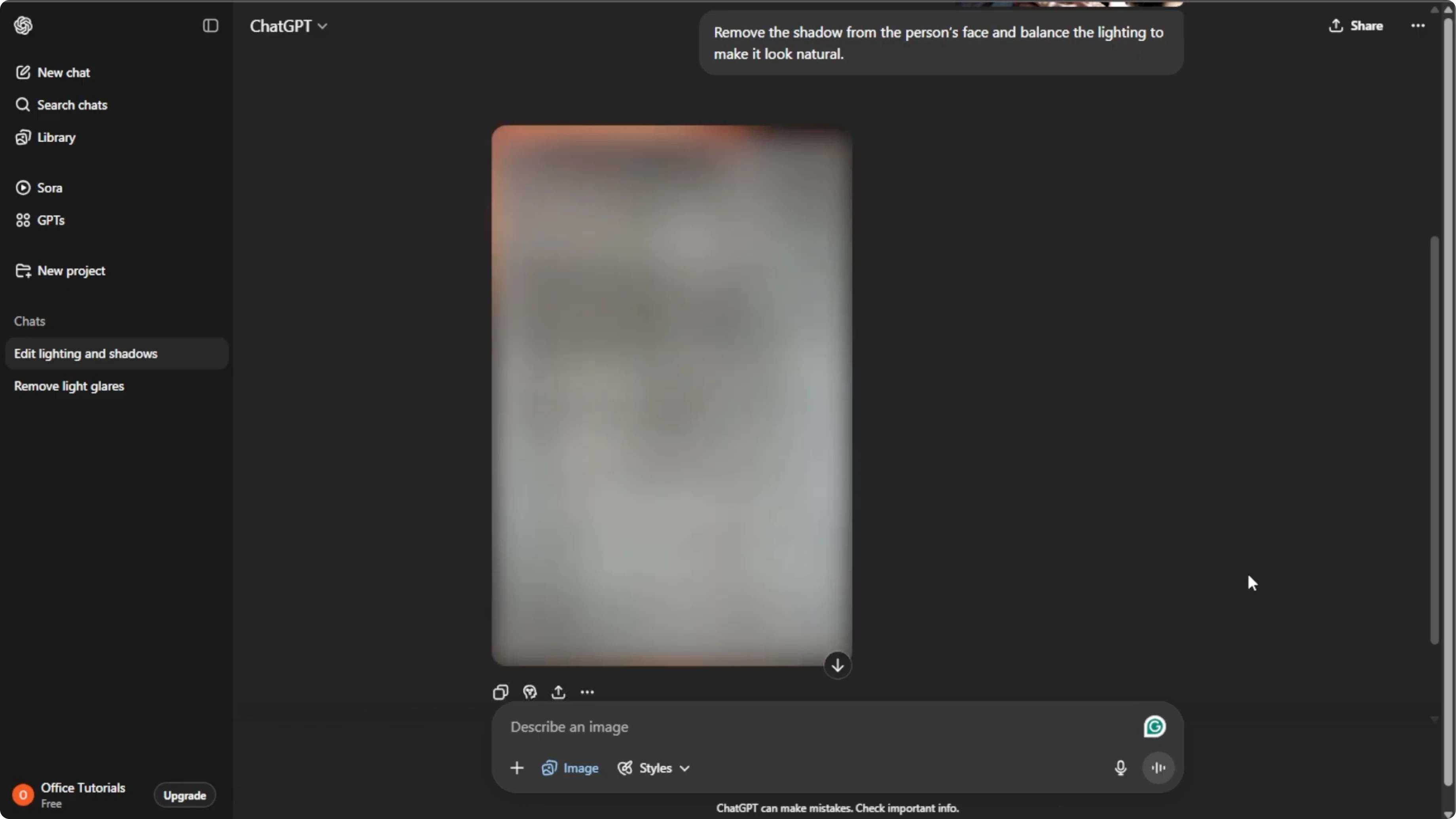 Screenshot from How to Remove Unwanted Shadows from Photos with AI? at 92s