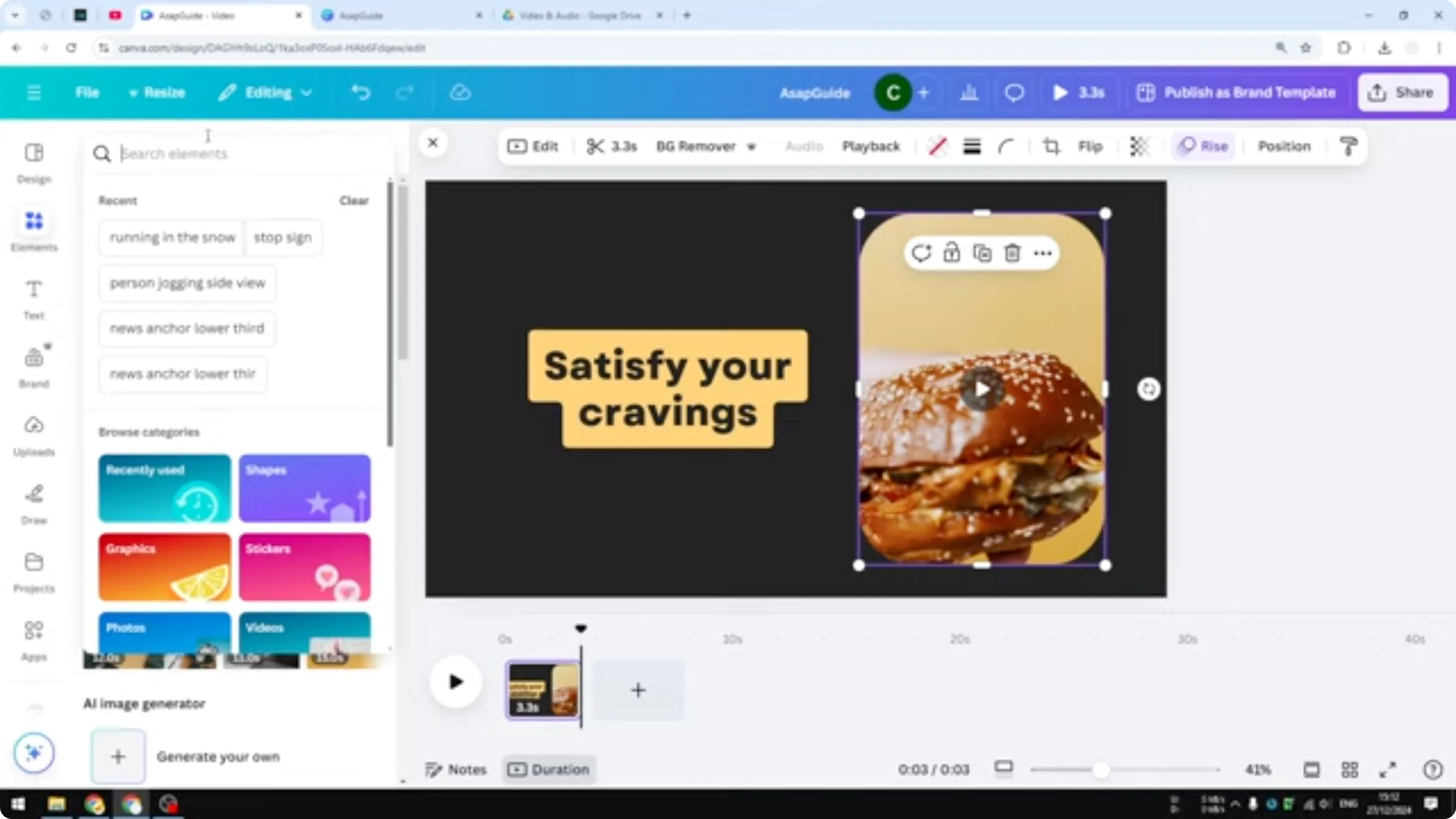 Screenshot from How to Replace a Video with Another in Canva at 54s