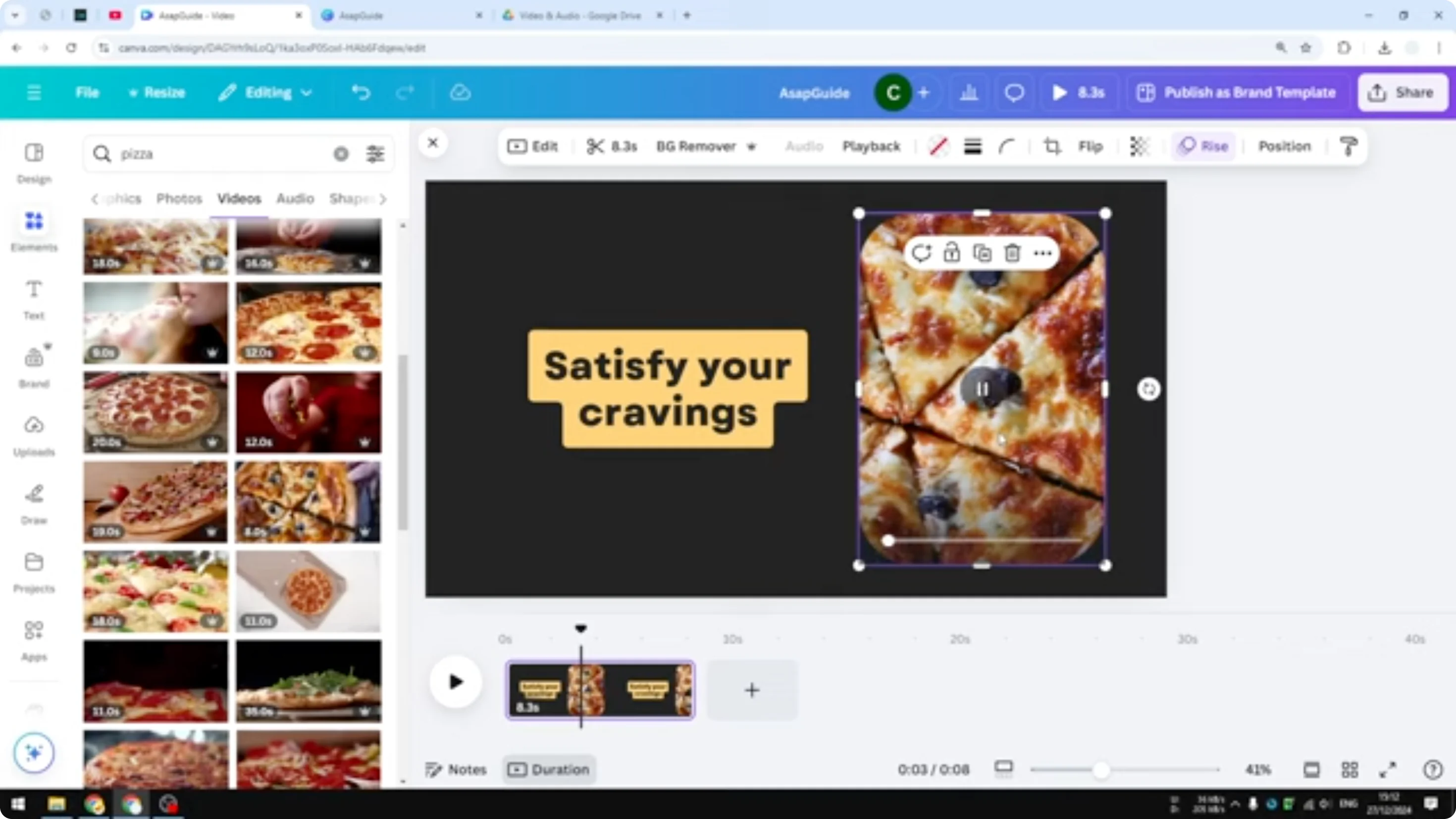 Screenshot from How to Replace a Video with Another in Canva at 79s