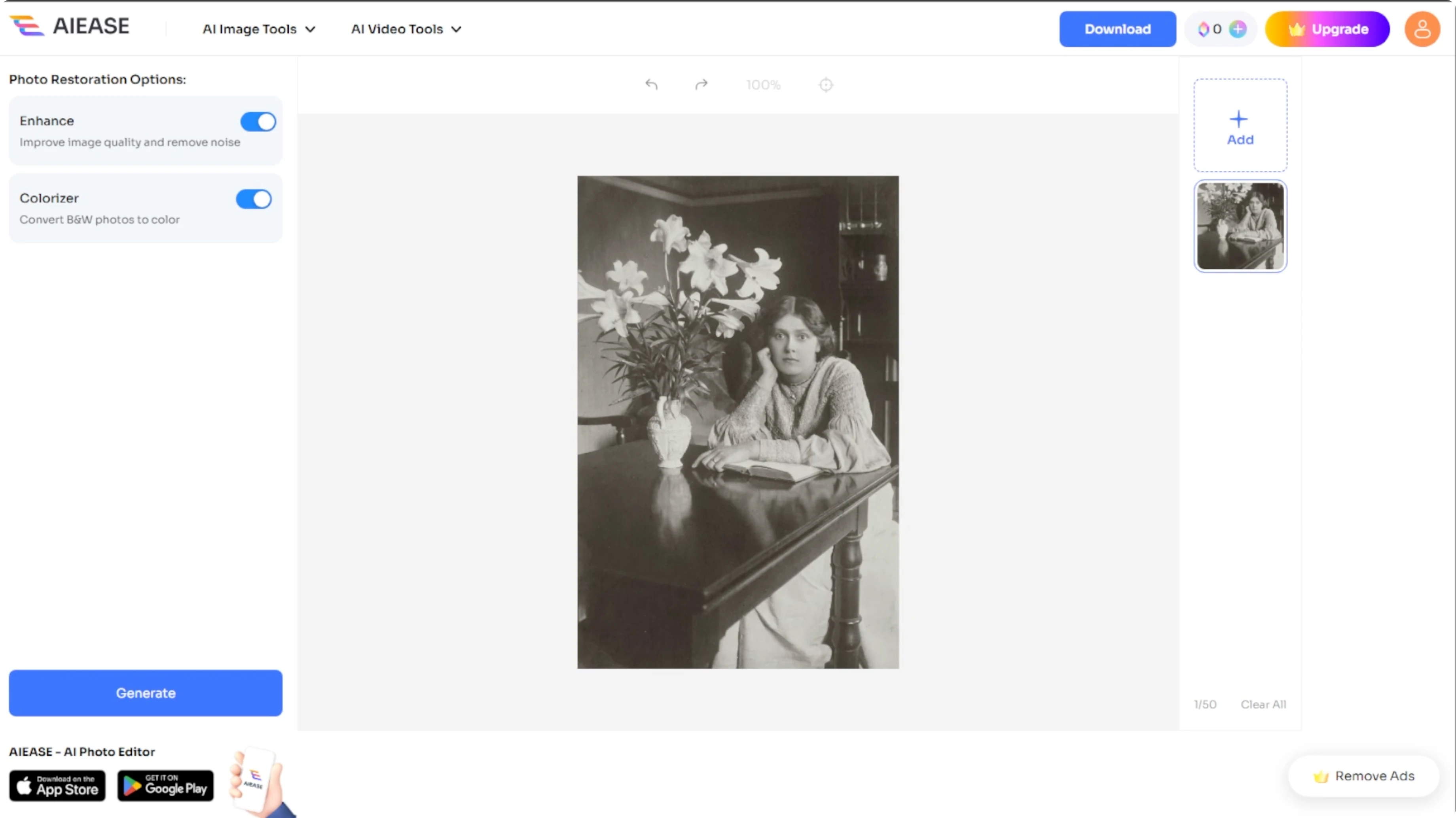 Screenshot from How to Revive Faded Memories and Enhance Image Clarity with AI? at 52s