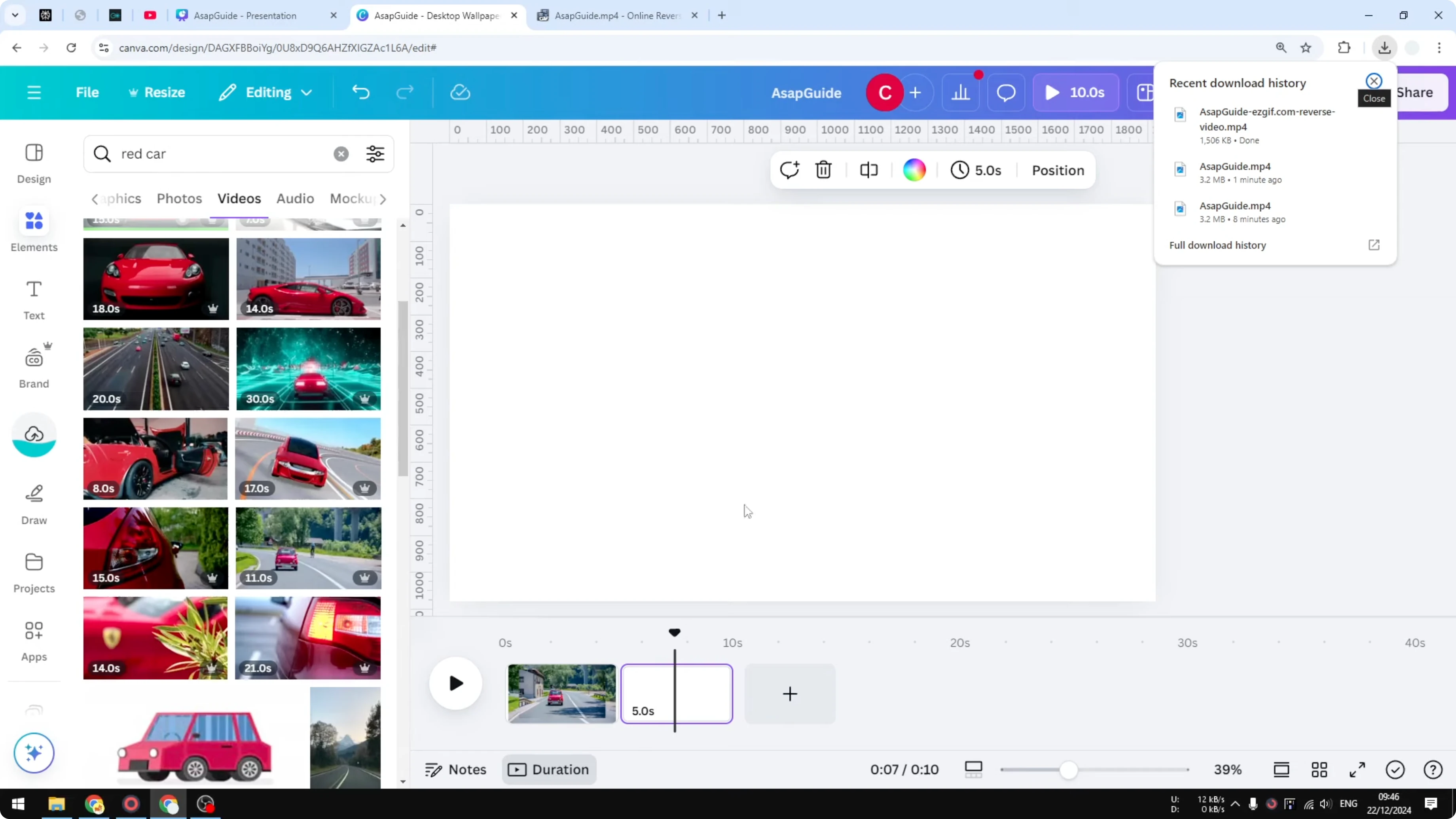 Screenshot from How to Reverse a Video in Canva? at 162s
