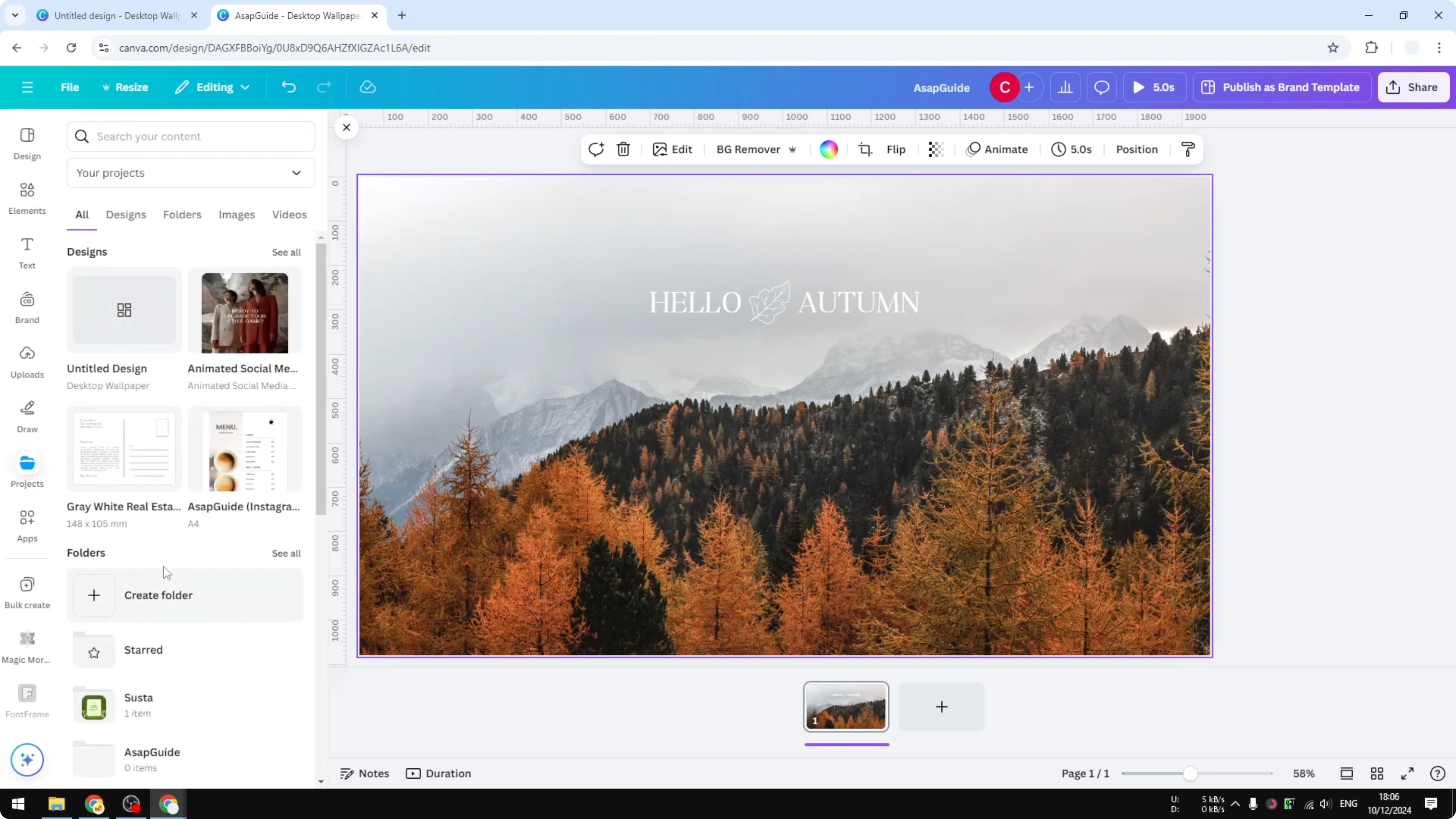 Screenshot from How to Save Your Favorite Elements in Canva at 82s