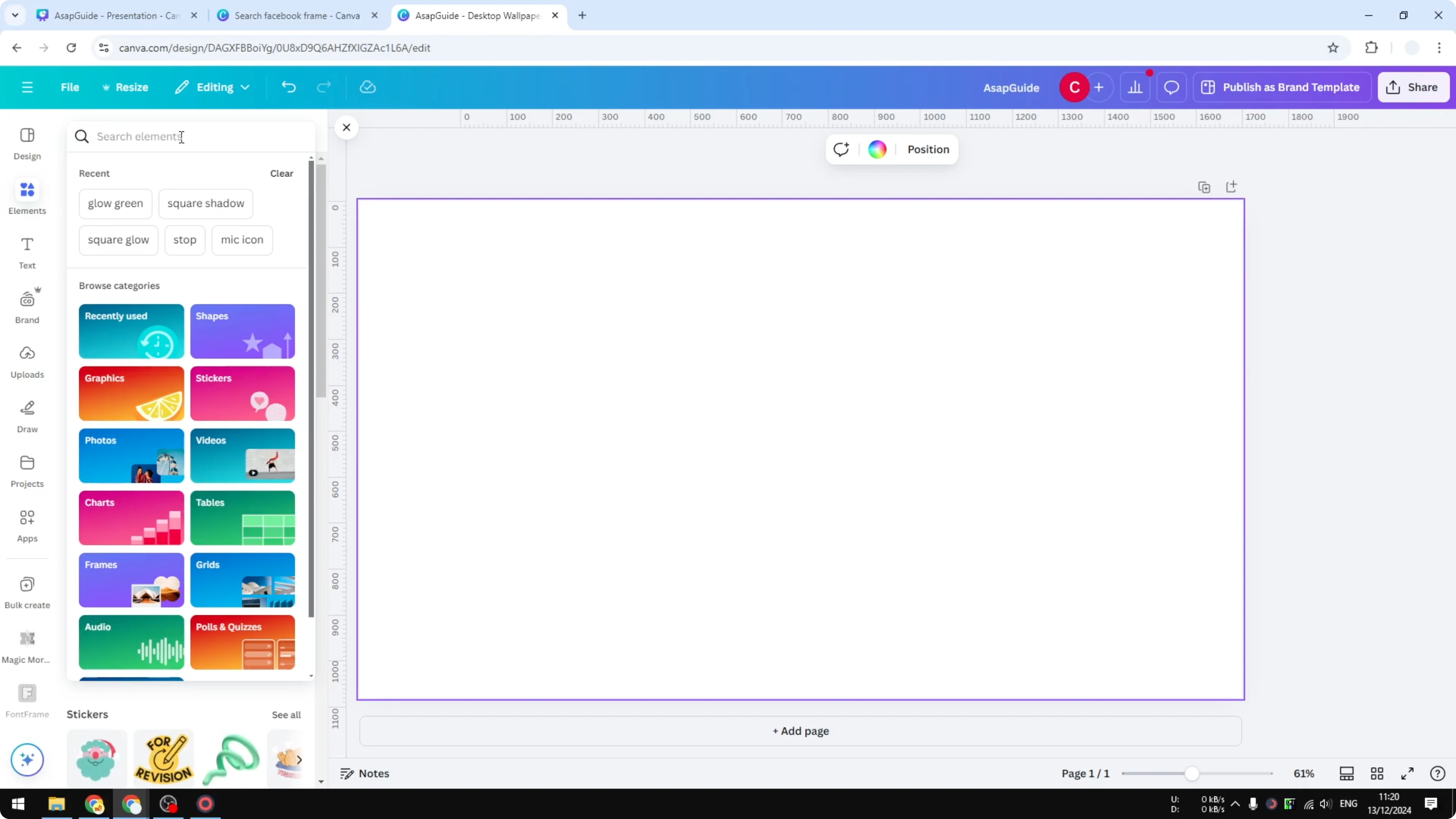 Screenshot from How to Search Free Elements in Canva at 38s