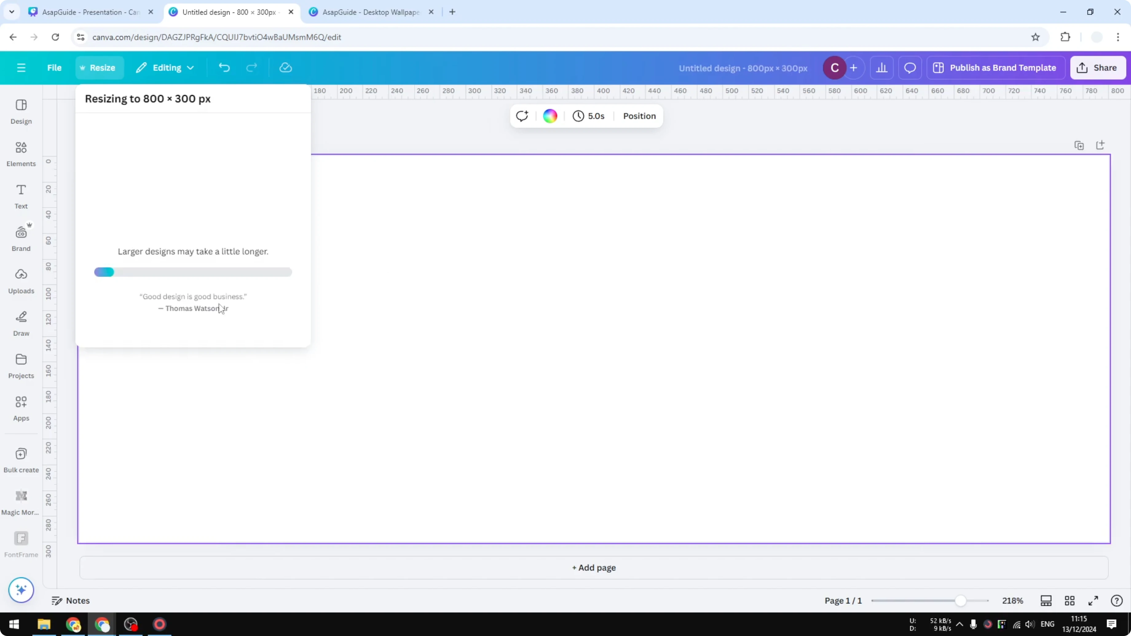 Screenshot from How to Set Custom Dimensions in Canva at 98s