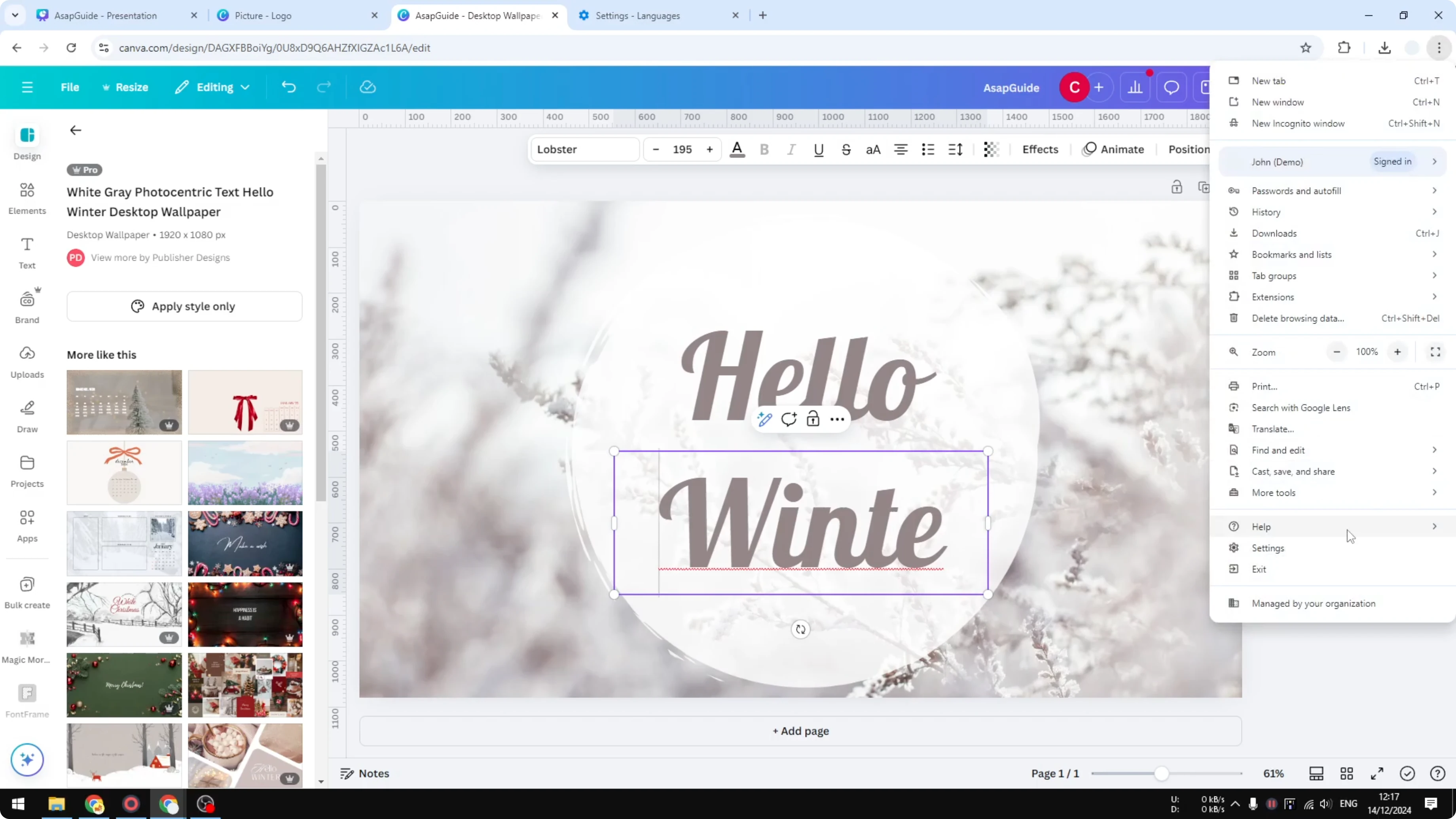 Screenshot from How To Spell Check In Canva at 60s