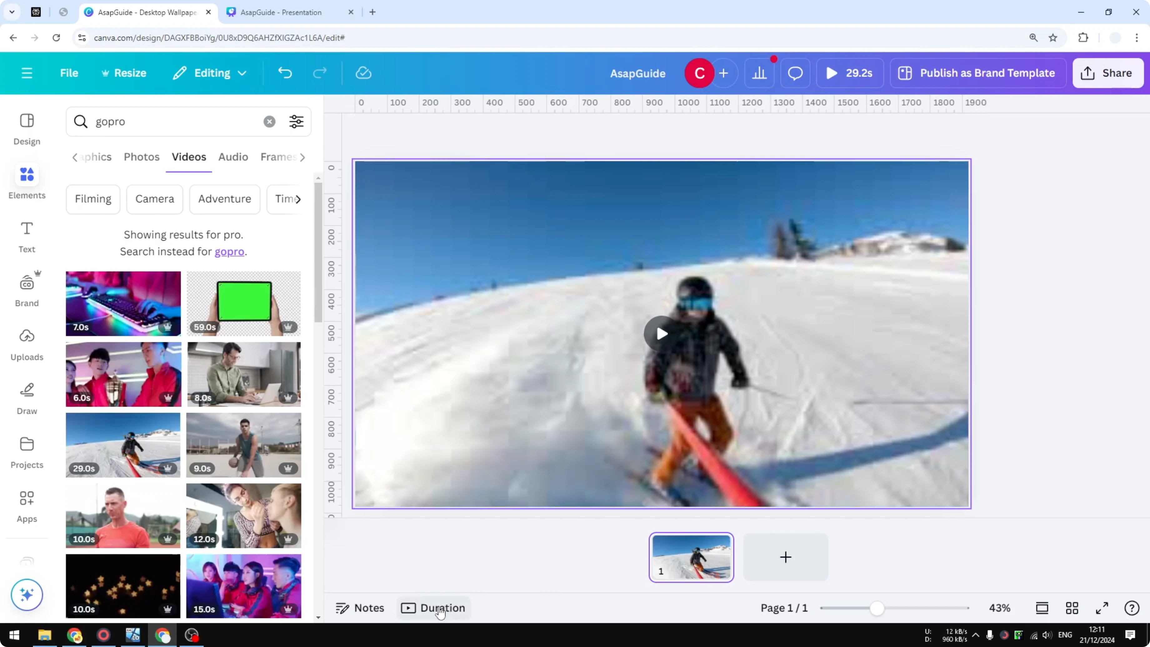 Screenshot from How to Split a Video in Canva at 22s