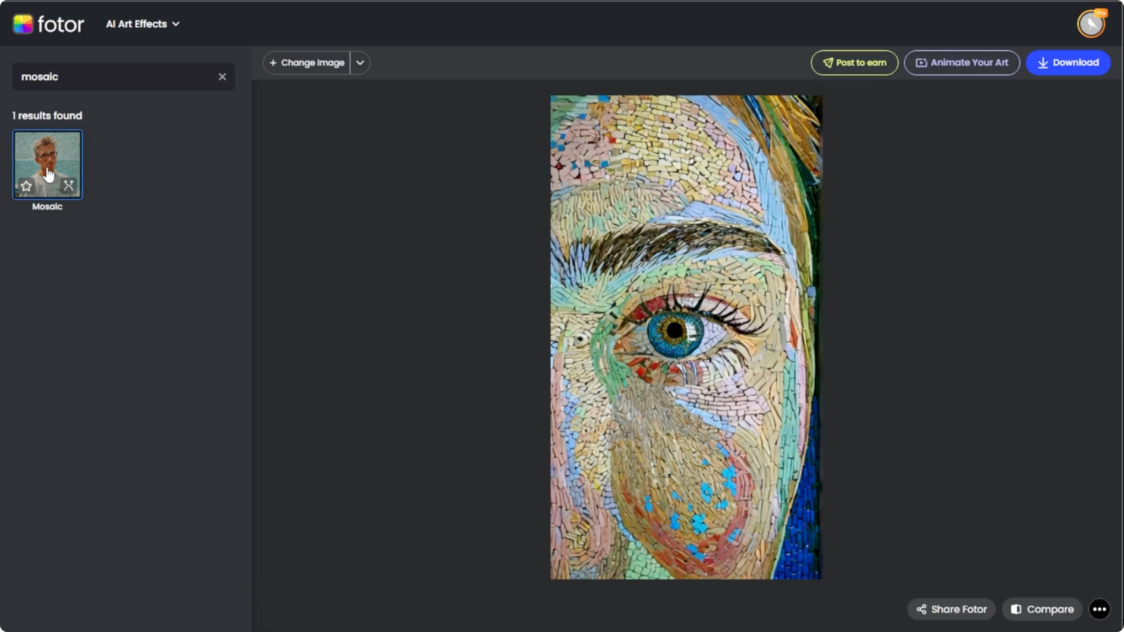 Screenshot from How to Transform a Photograph Into a Stunning Mosaic Using AI? at 72s