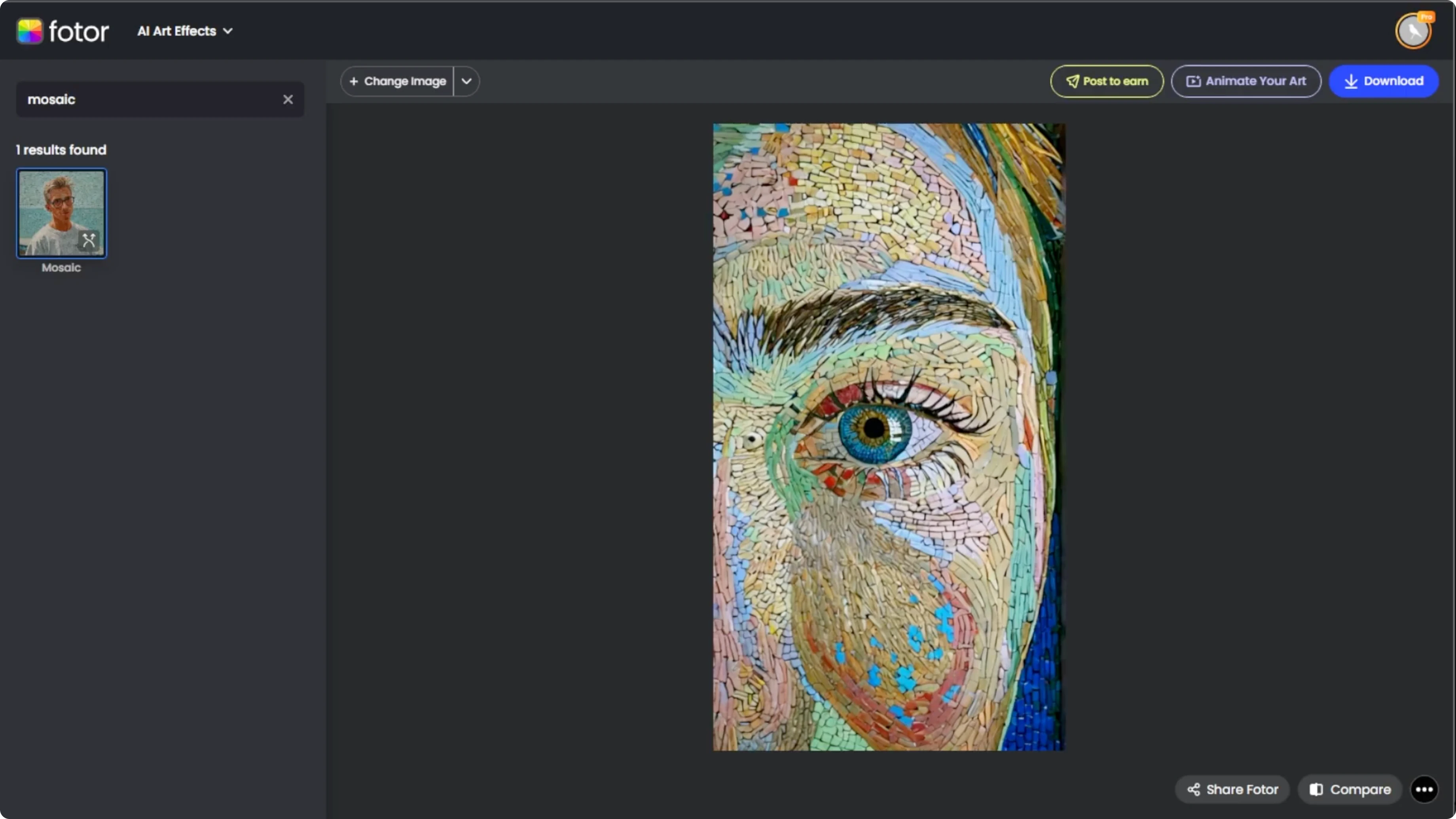 Screenshot from How to Transform a Photograph Into a Stunning Mosaic Using AI? at 91s