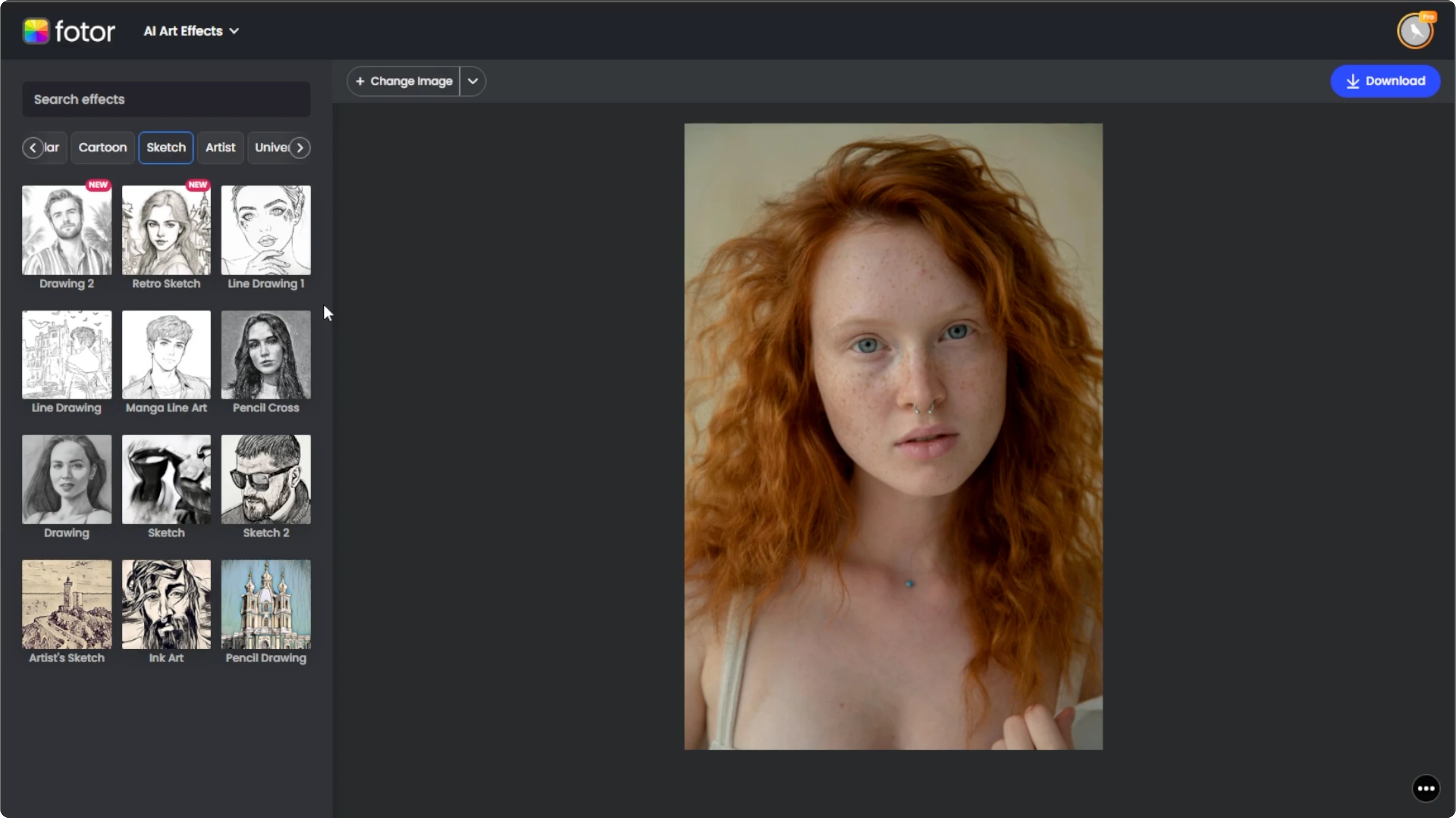 Screenshot from How to Transform Your Photos into Artistic Sketch Portraits with AI? at 59s