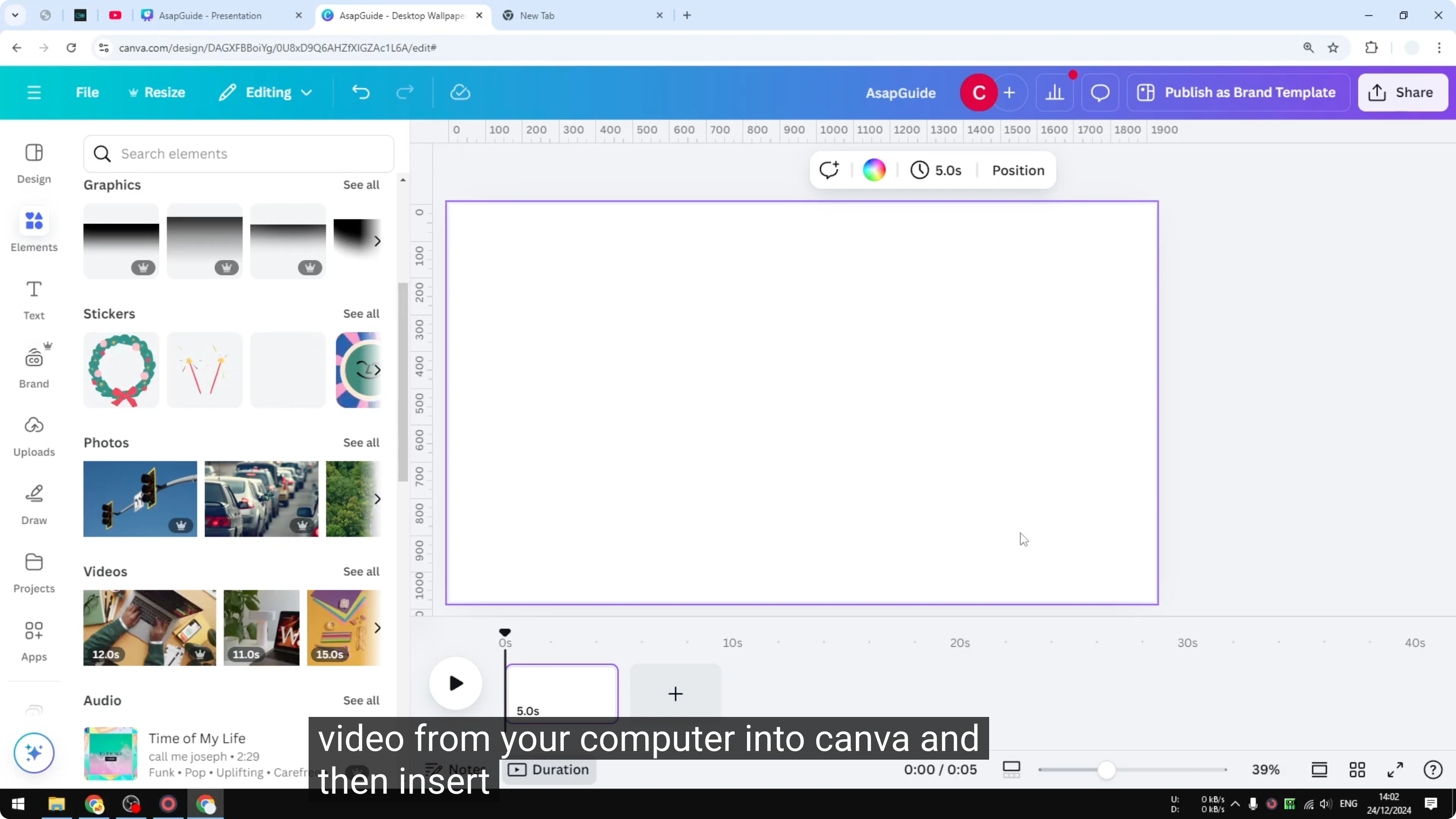Screenshot from How to Turn Video Black and White Monochrome in Canva at 18s