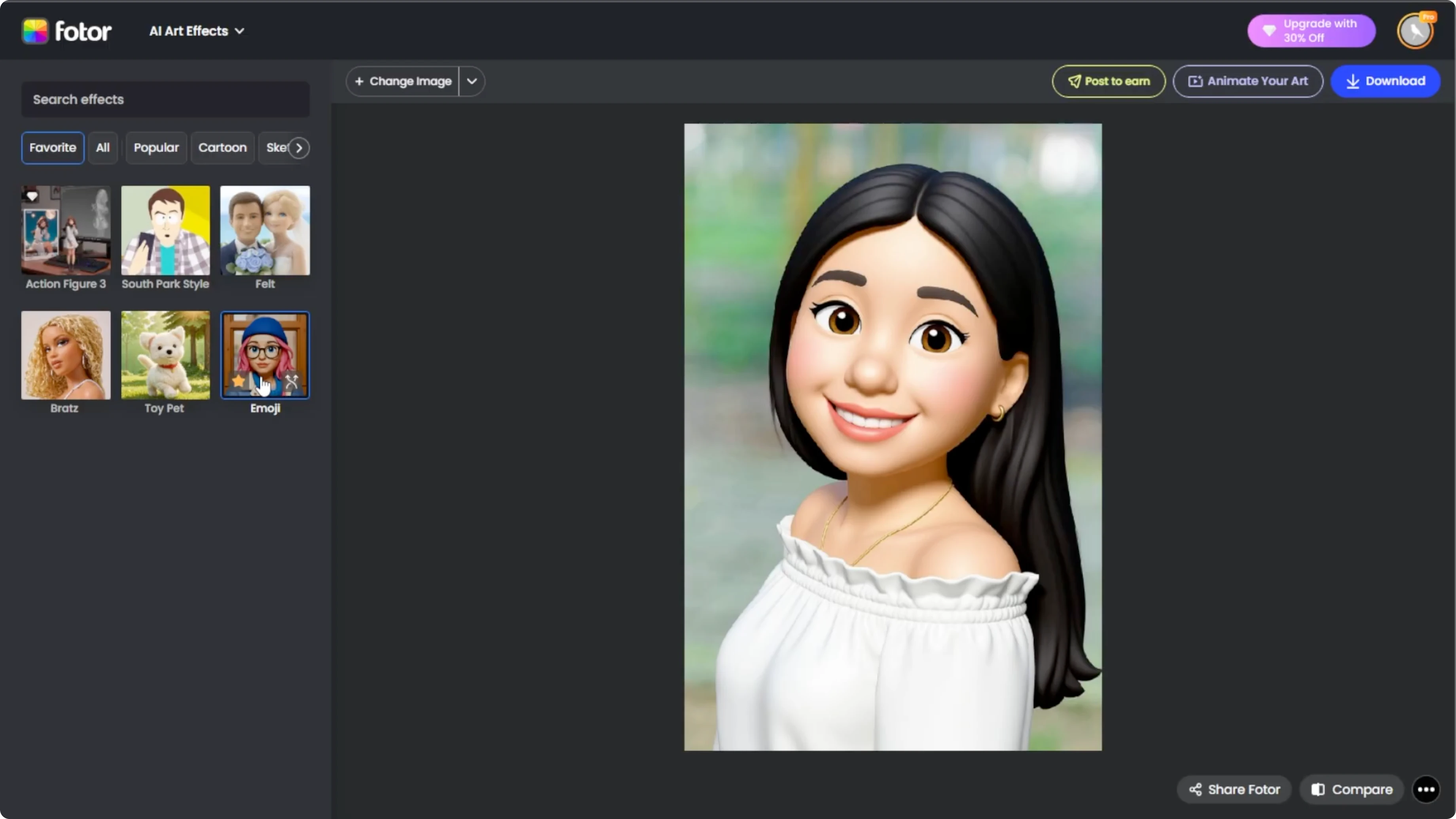 Screenshot from How to Transform Your Photos into Personalized Emoji Style Portraits Using AI? at 106s