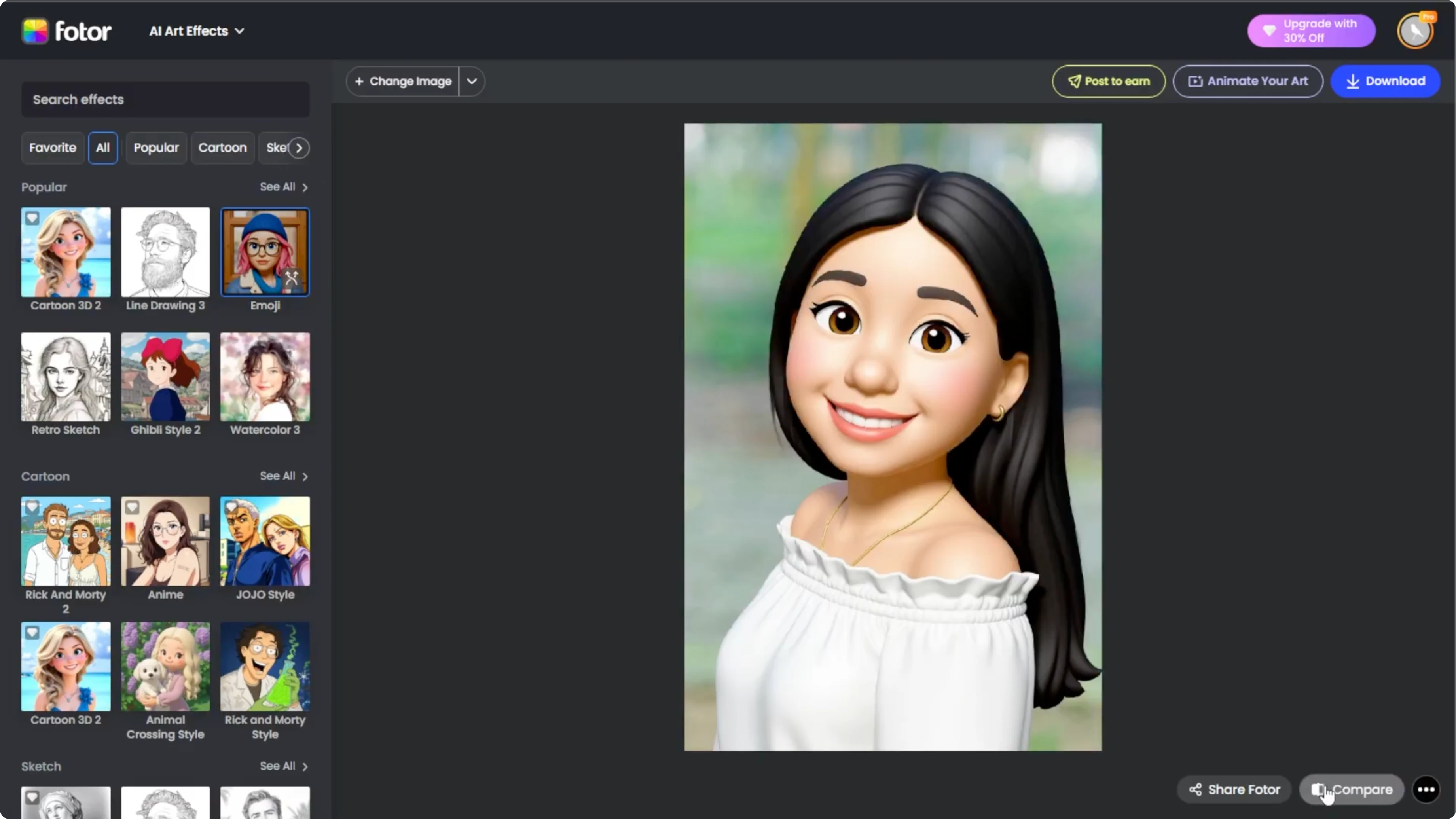 Screenshot from How to Transform Your Photos into Personalized Emoji Style Portraits Using AI? at 98s