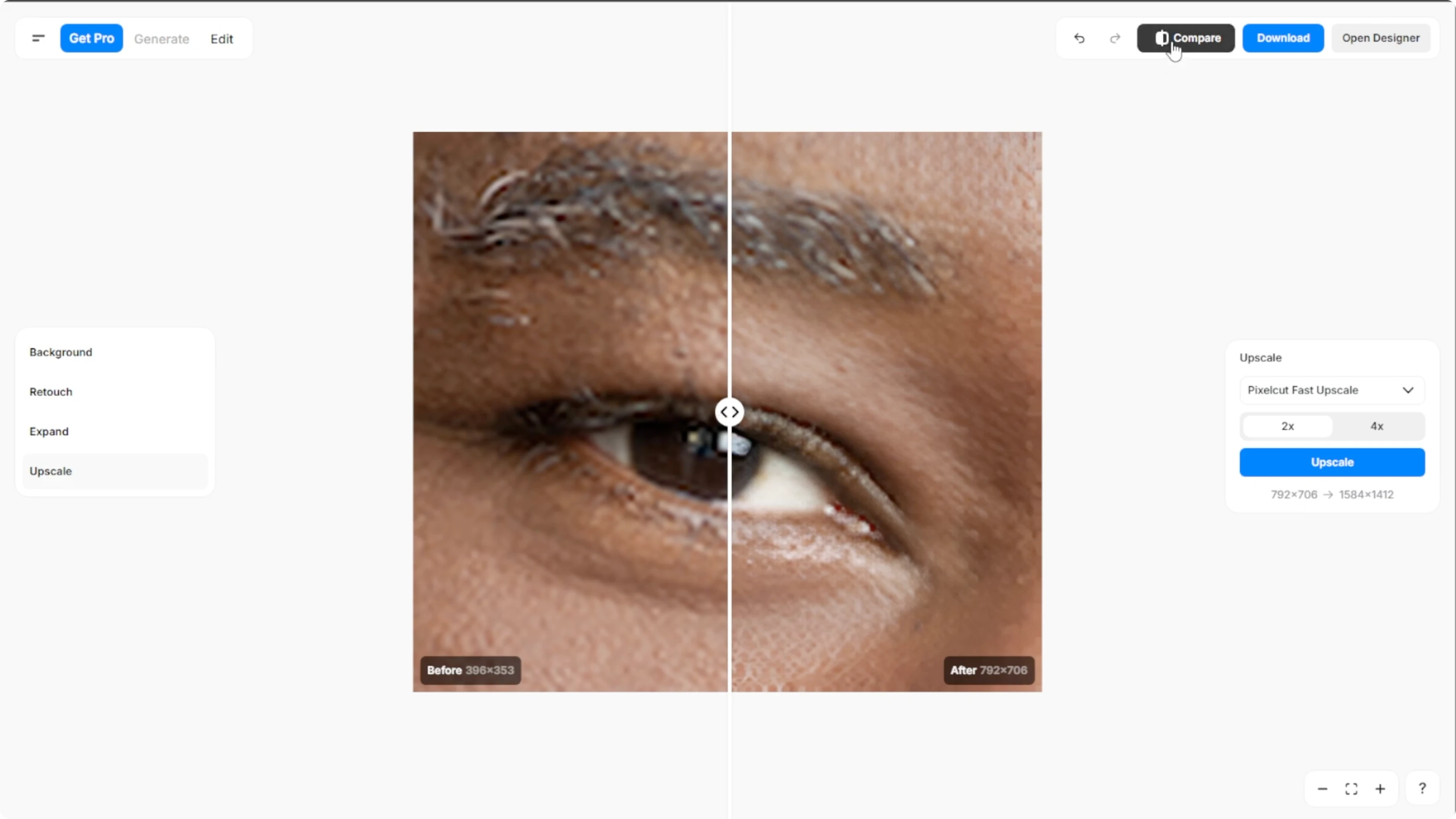 Screenshot from How to Instantly Upscale Images and Enhance Quality with AI? at 47s