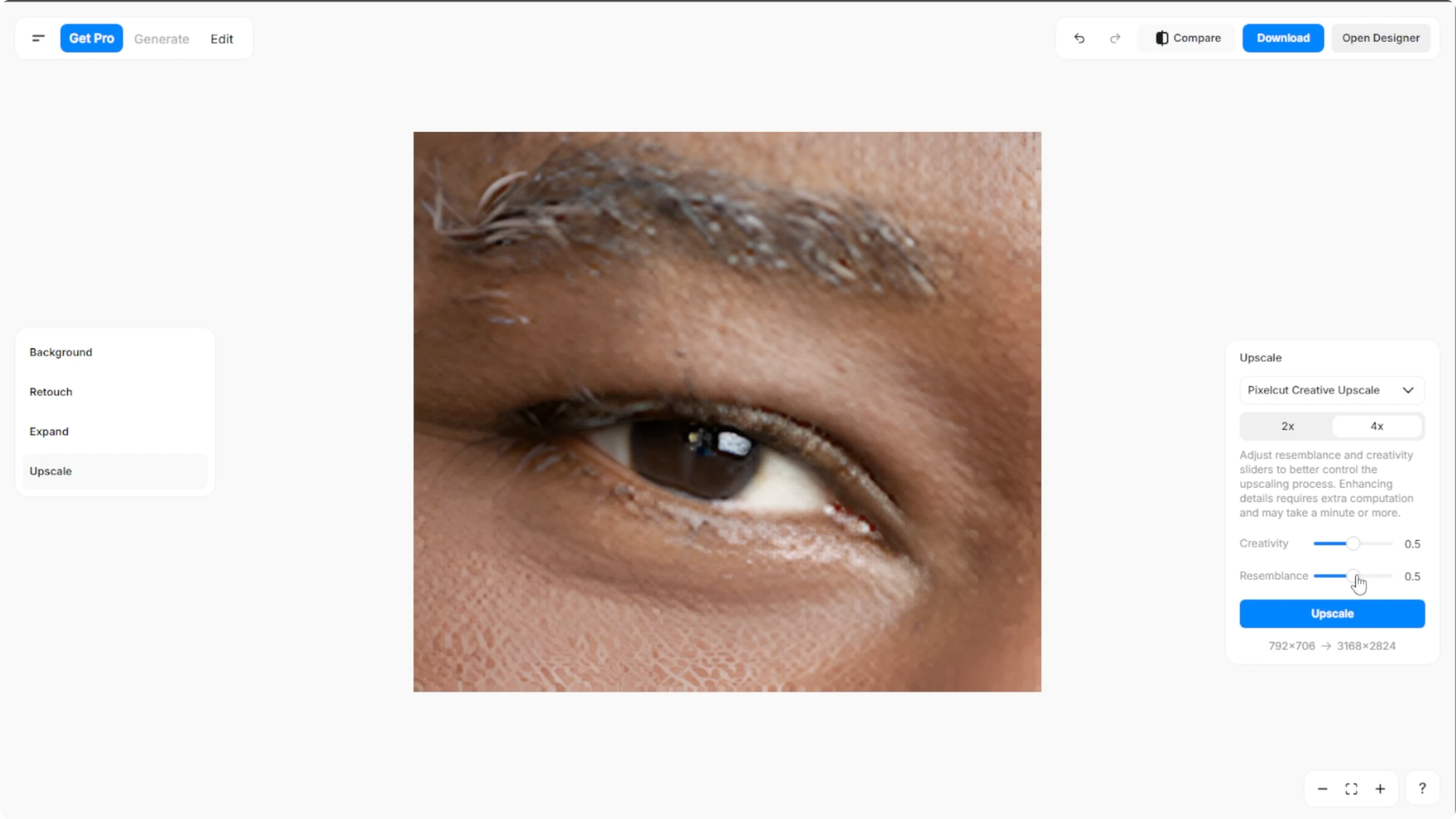 Screenshot from How to Instantly Upscale Images and Enhance Quality with AI? at 82s