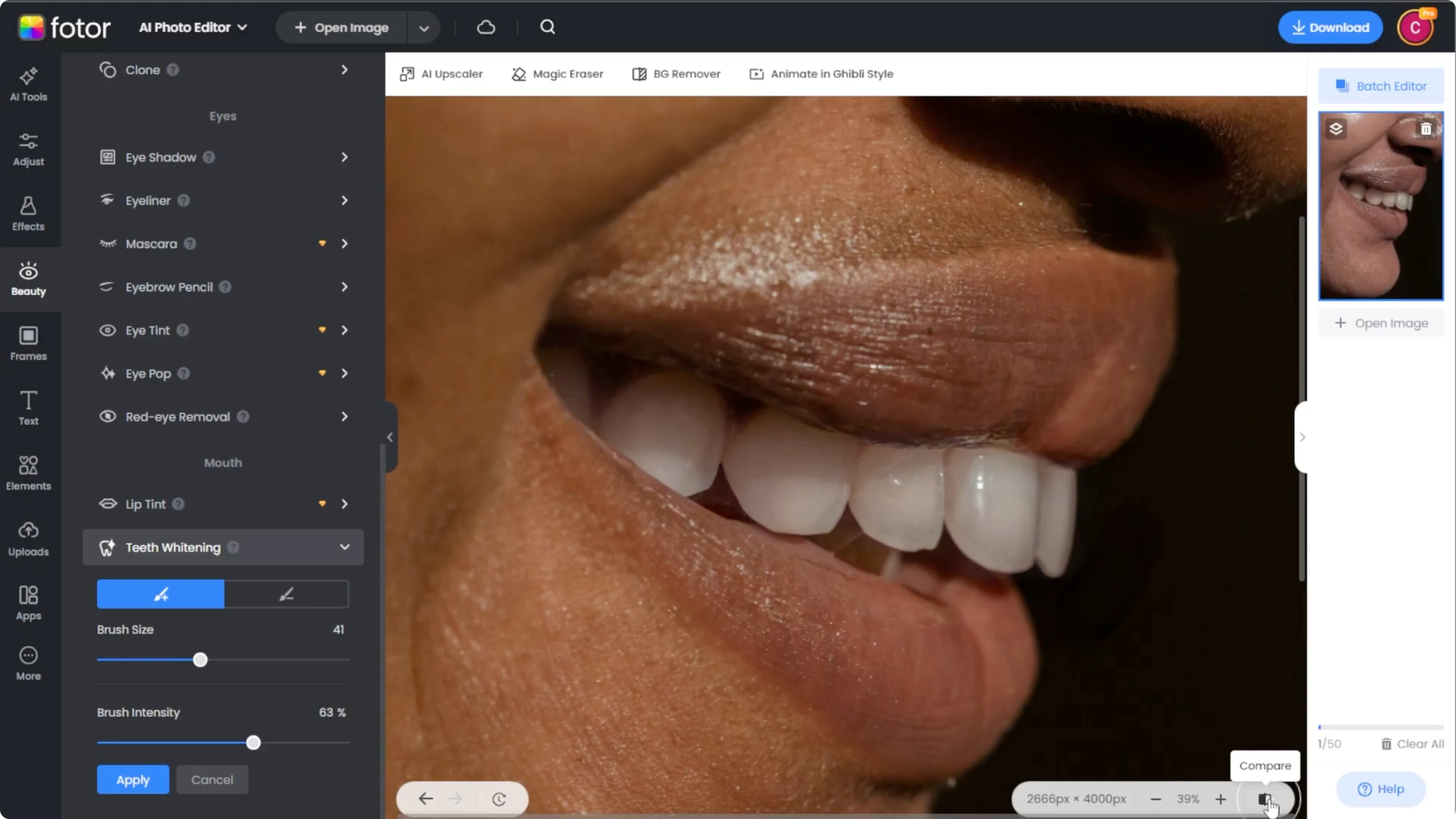 Screenshot from How to Whiten Teeth and Brighten Your Smile Naturally with AI? at 101s