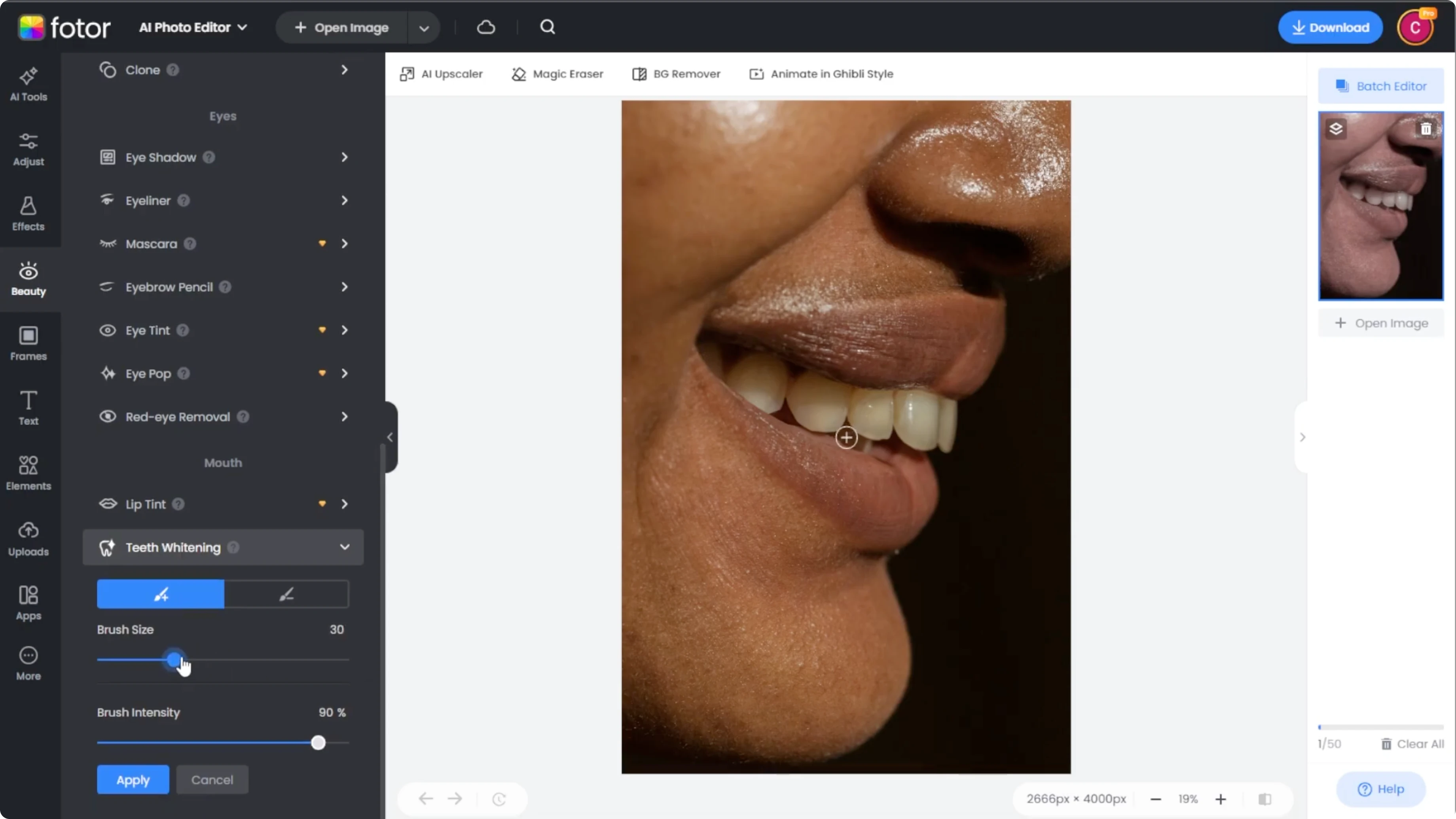Screenshot from How to Whiten Teeth and Brighten Your Smile Naturally with AI? at 46s