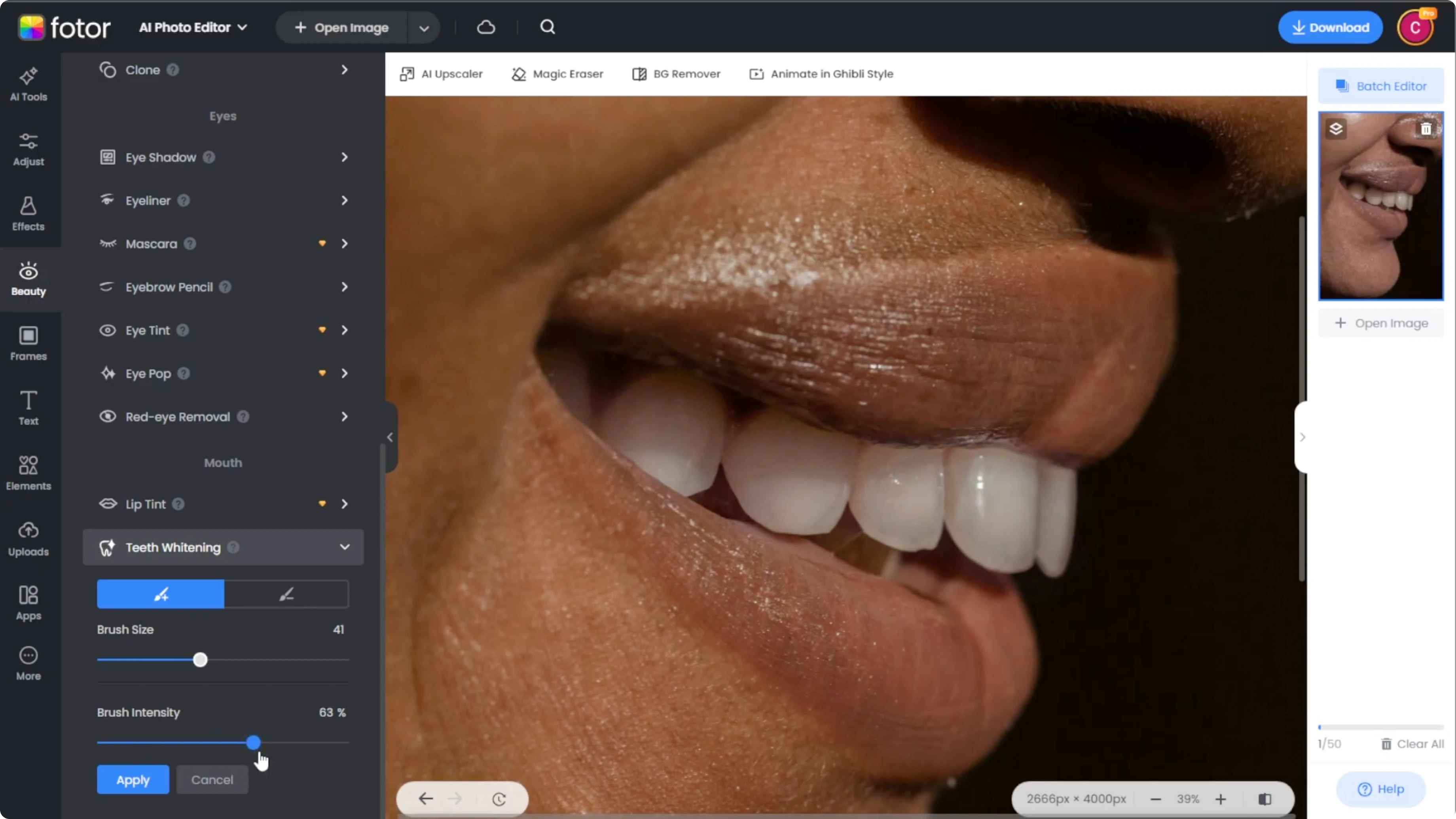 Screenshot from How to Whiten Teeth and Brighten Your Smile Naturally with AI? at 80s