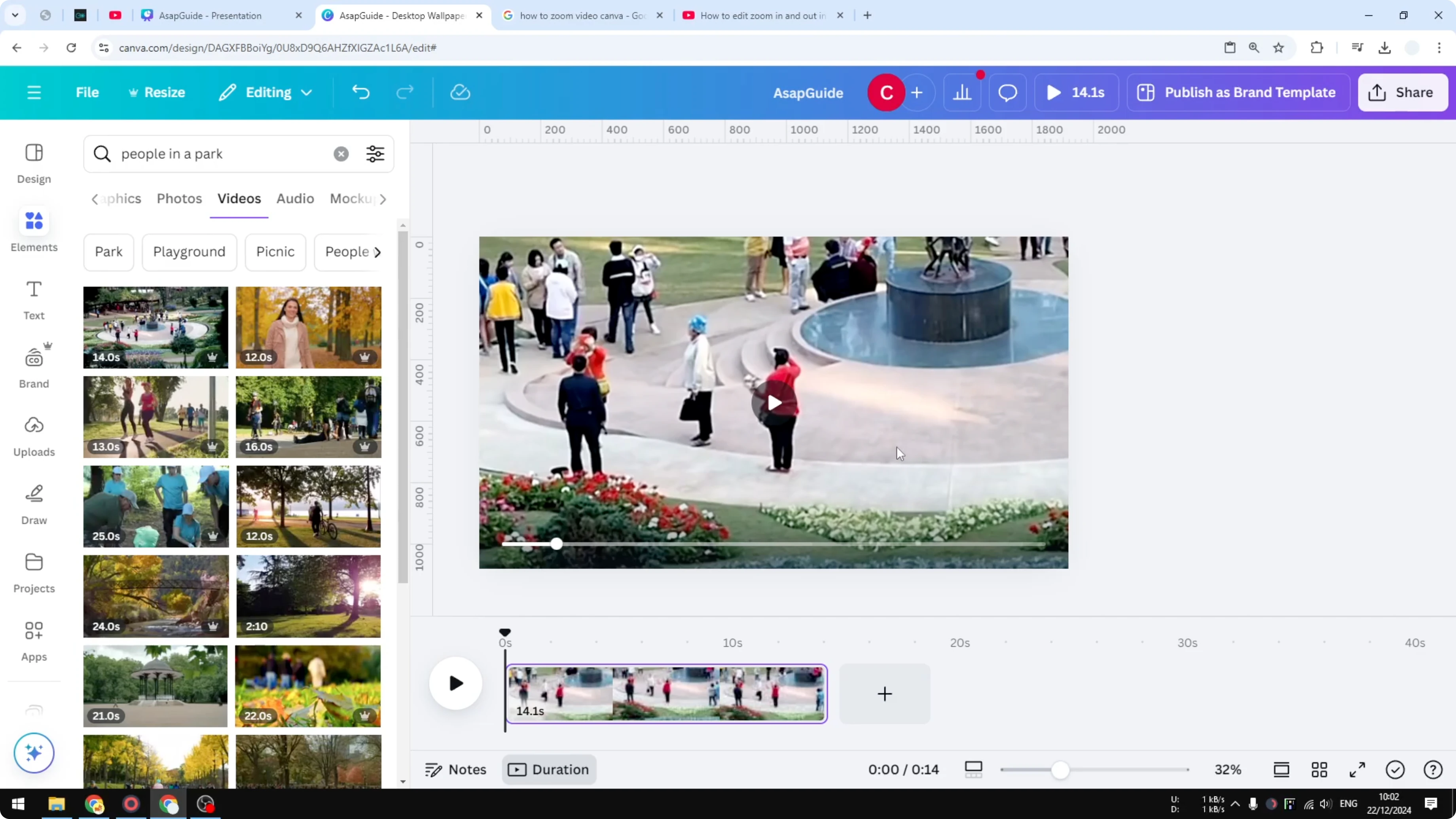 Screenshot from How to Zoom In Video in Canva at 109s
