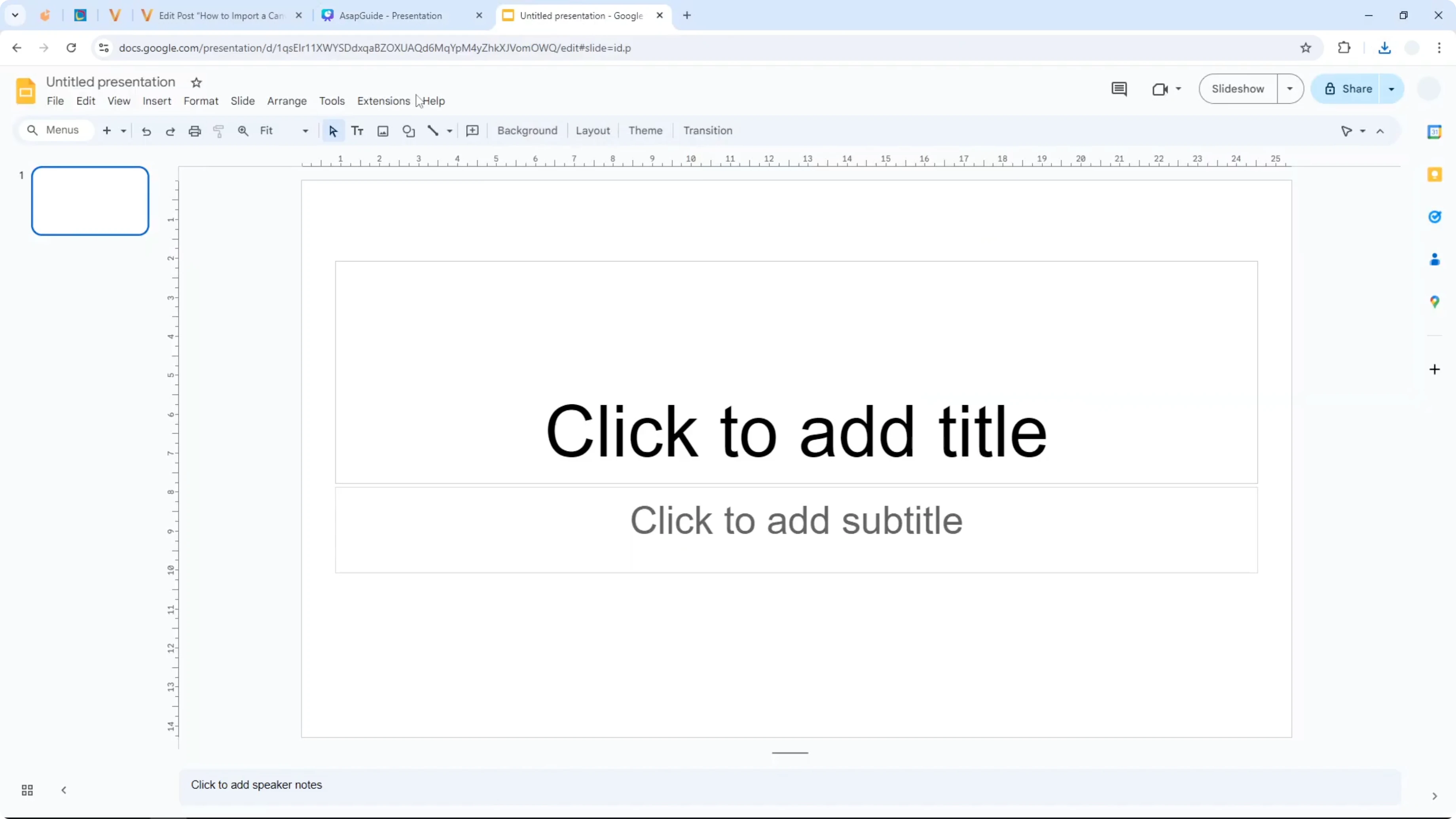 Screenshot from How to Import a Canva Presentation into Google Slides at 61s