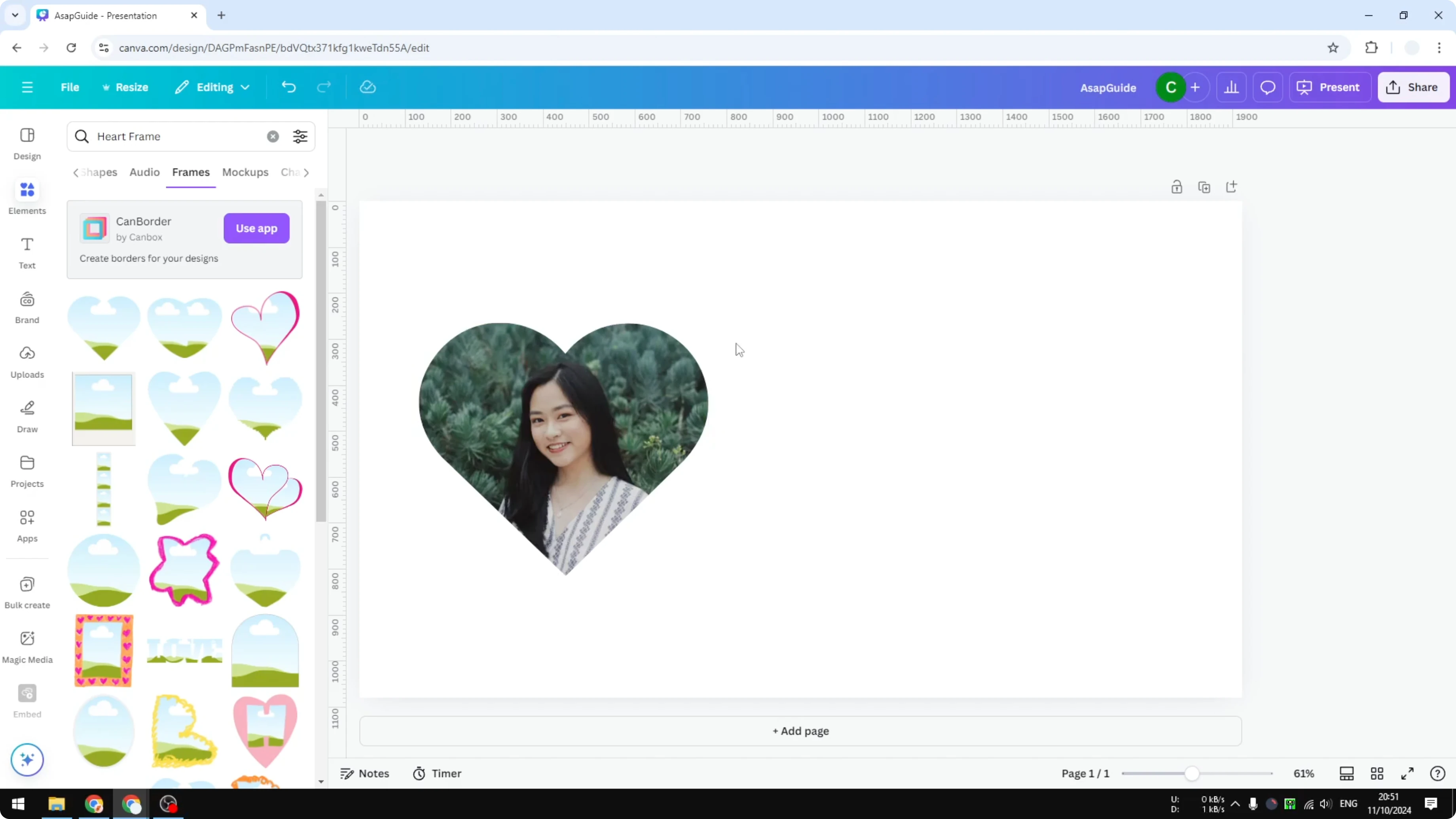 Screenshot from How to Insert a Photo to Shape in Canva at 106s