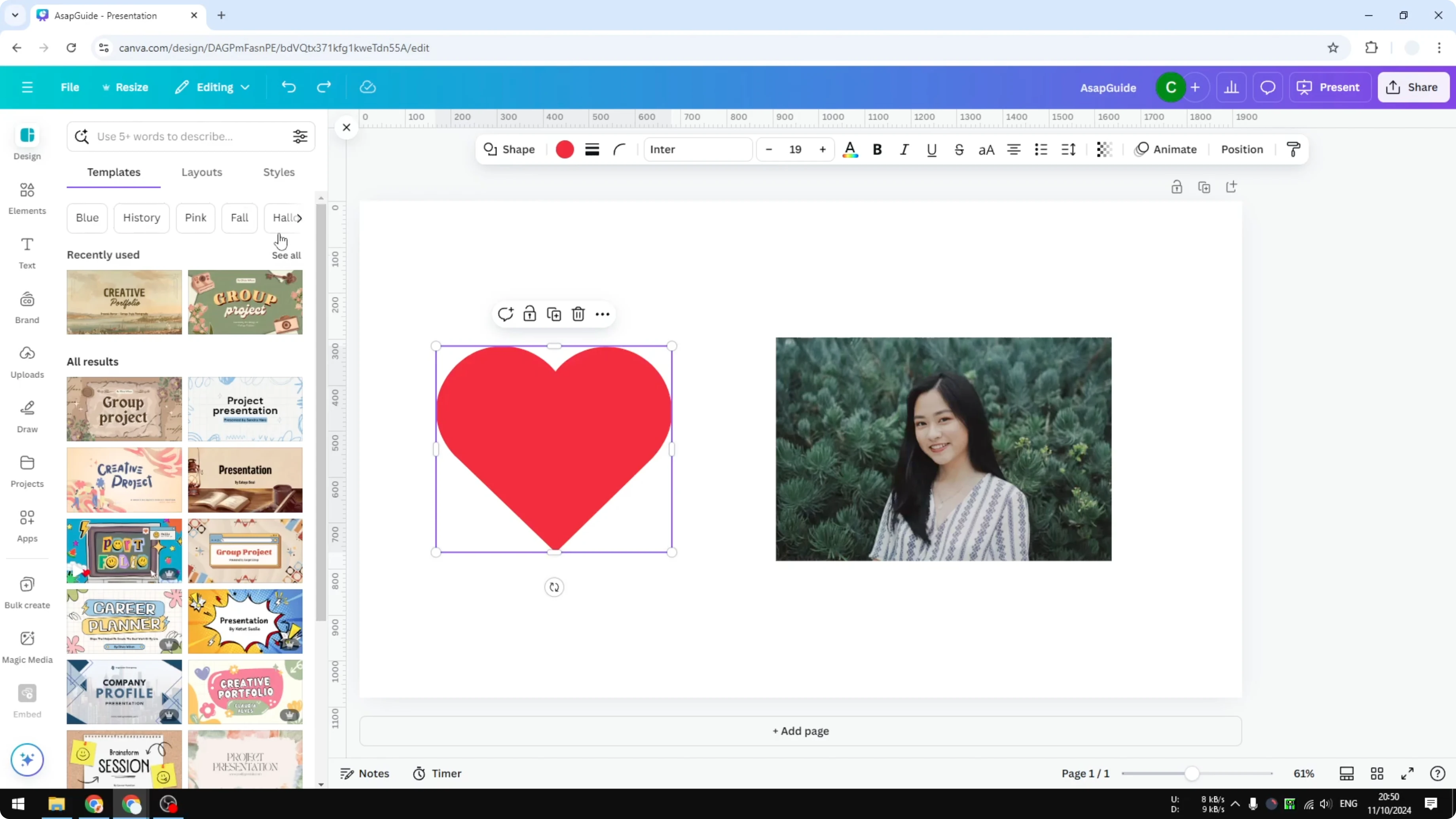 Screenshot from How to Insert a Photo to Shape in Canva at 42s