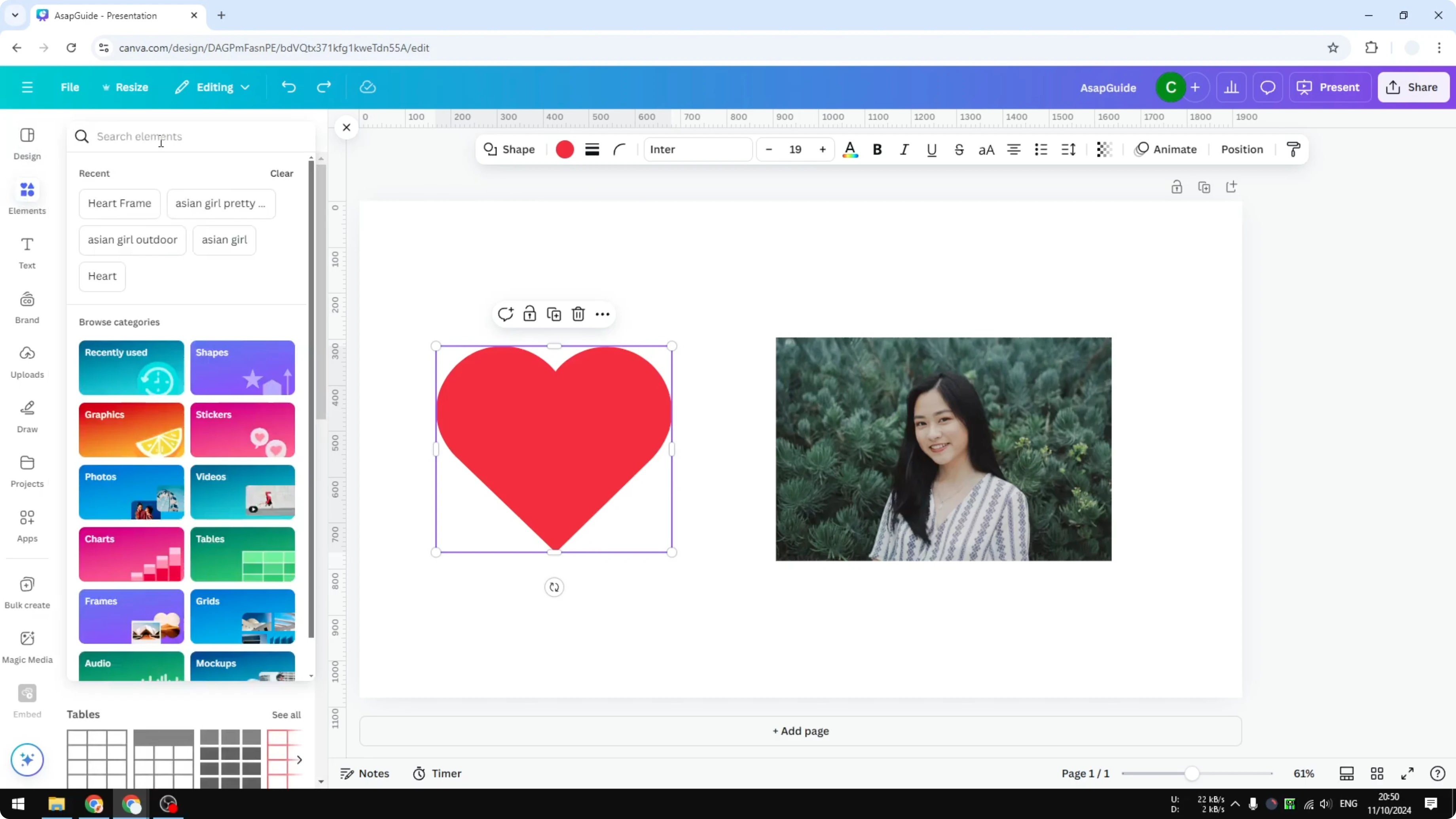 Screenshot from How to Insert a Photo to Shape in Canva at 53s