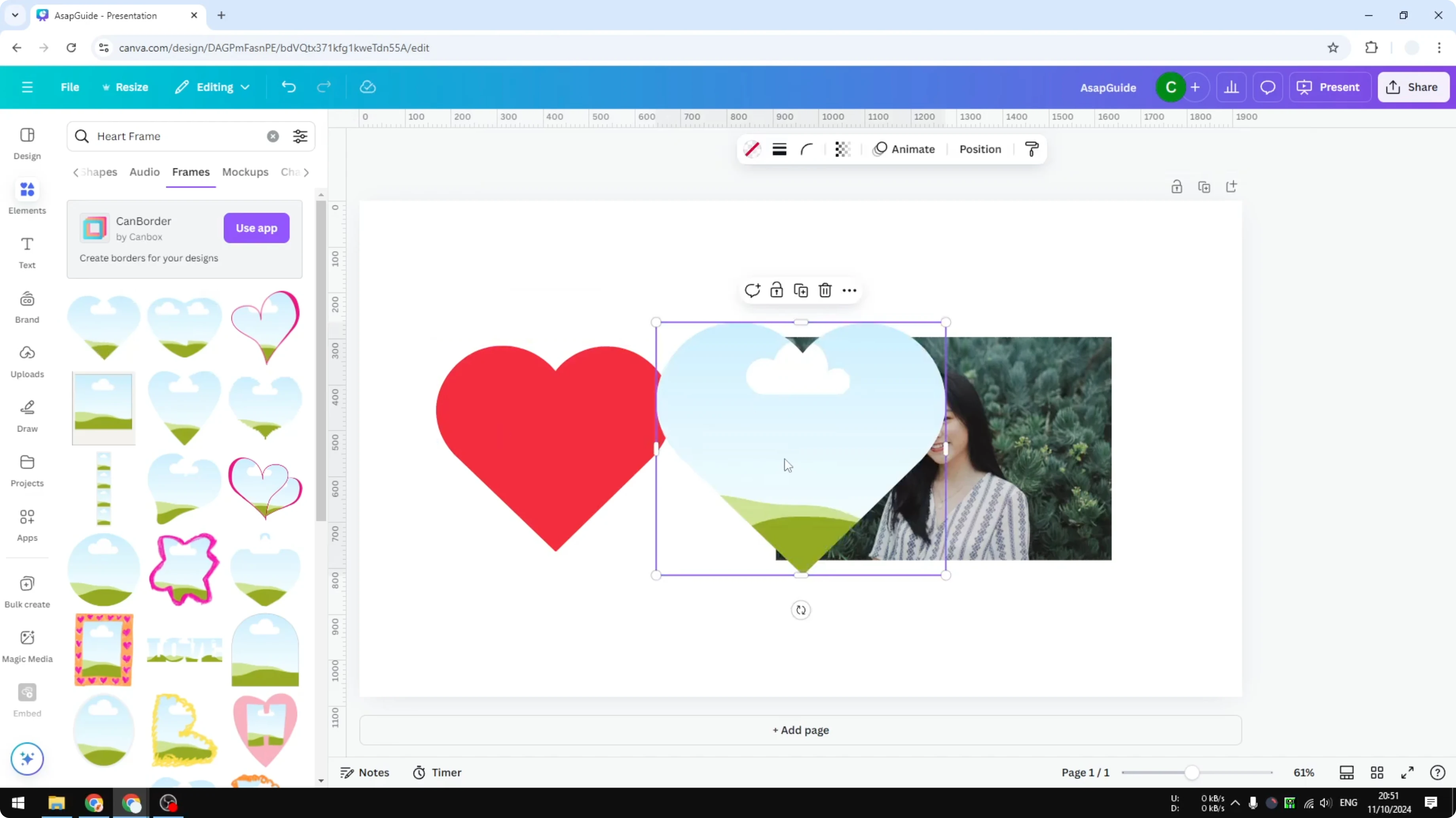Screenshot from How to Insert a Photo to Shape in Canva at 82s