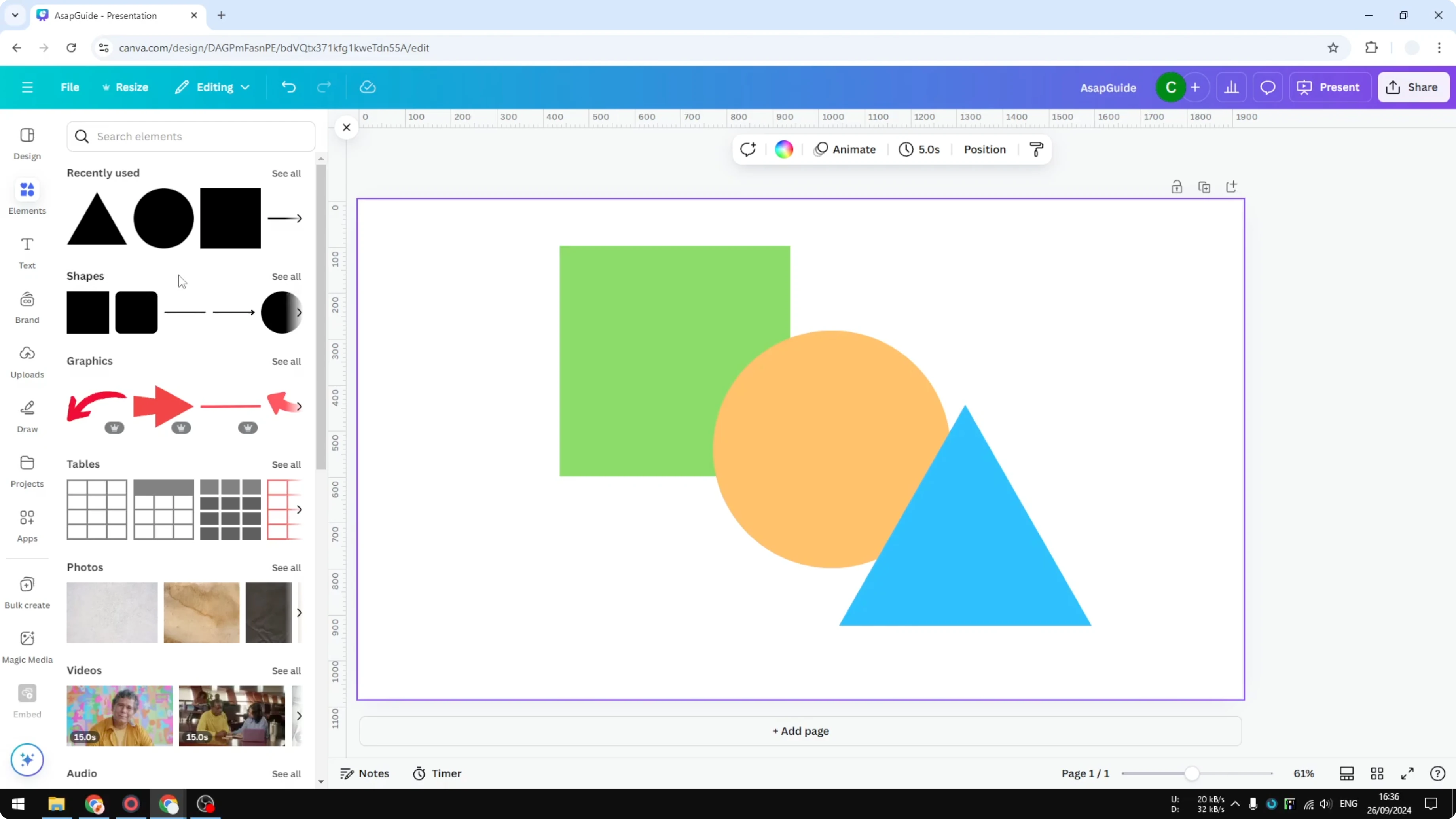Screenshot from How to Insert Shapes in Canva at 55s