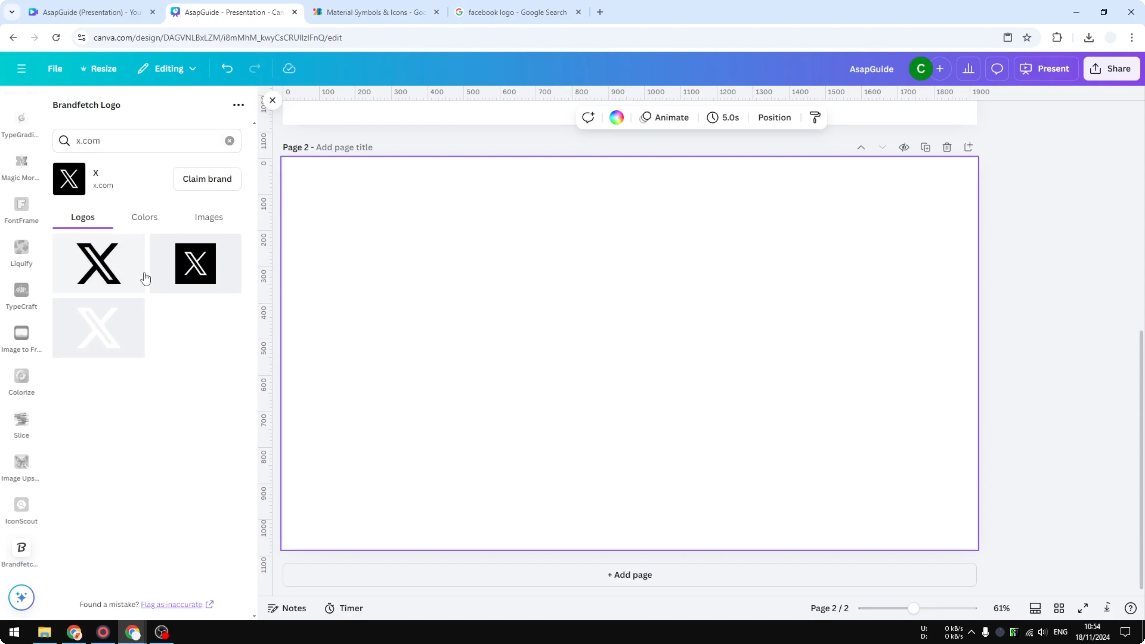 Screenshot from How to Insert Social Media Icons to Canva at 115s
